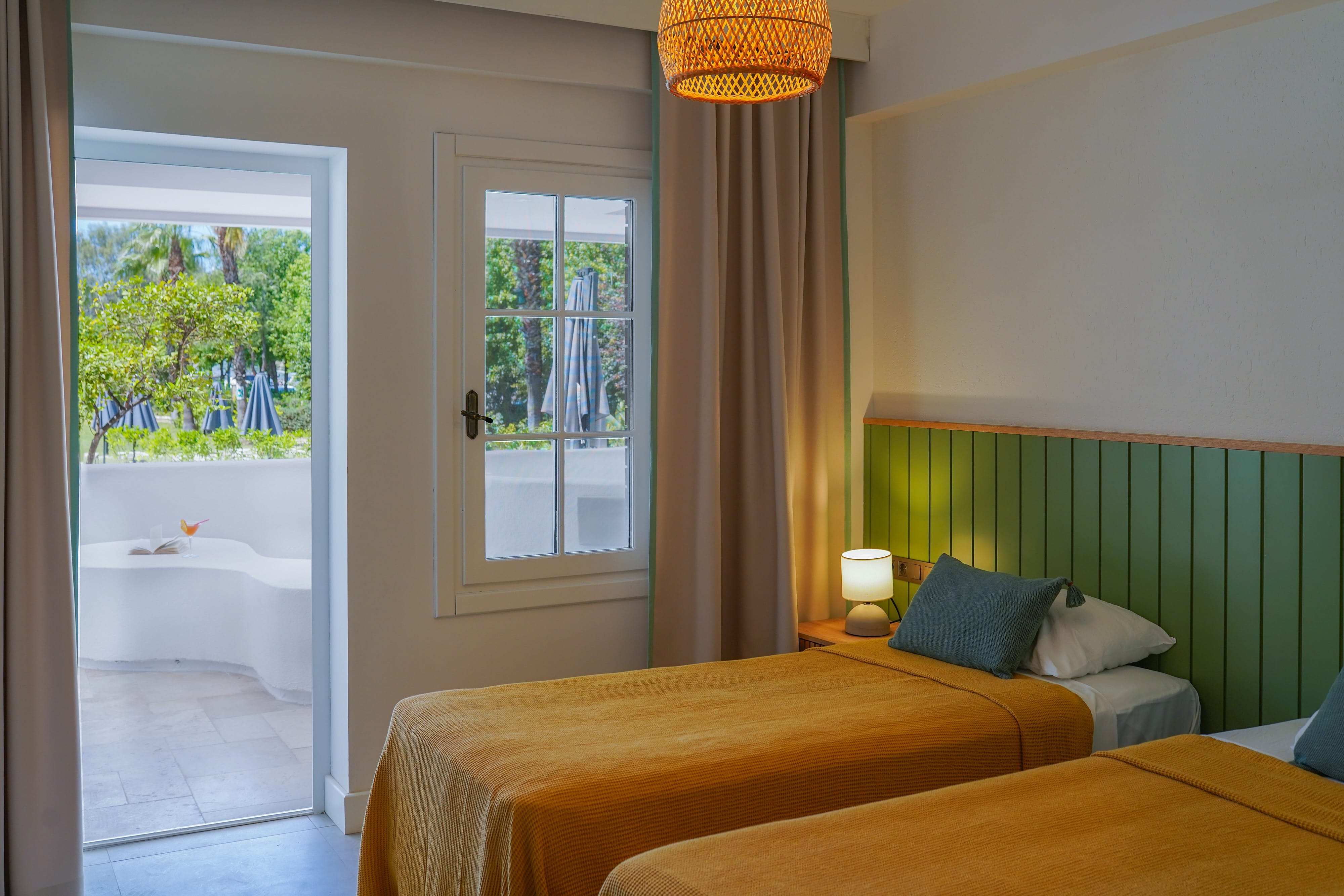 Twin Garden View with Balcony