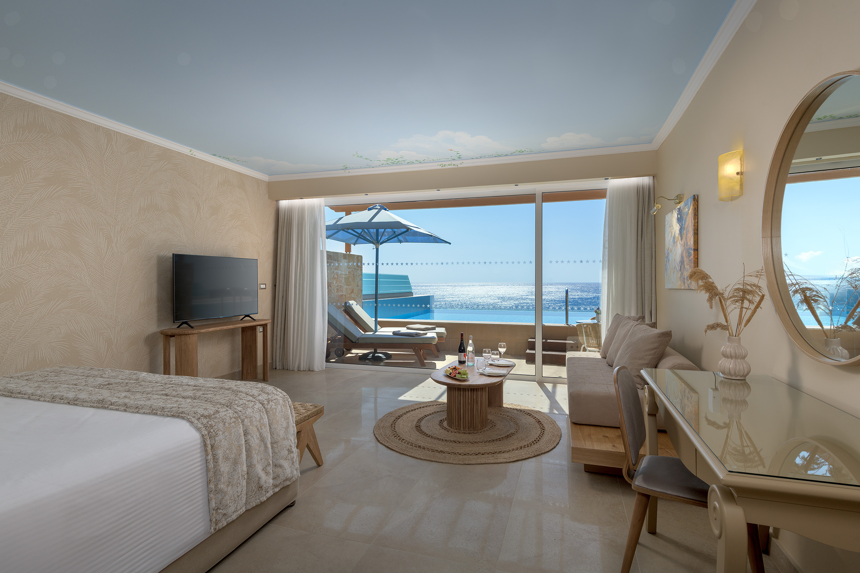 Double or Twin Beach Front with Private Pool