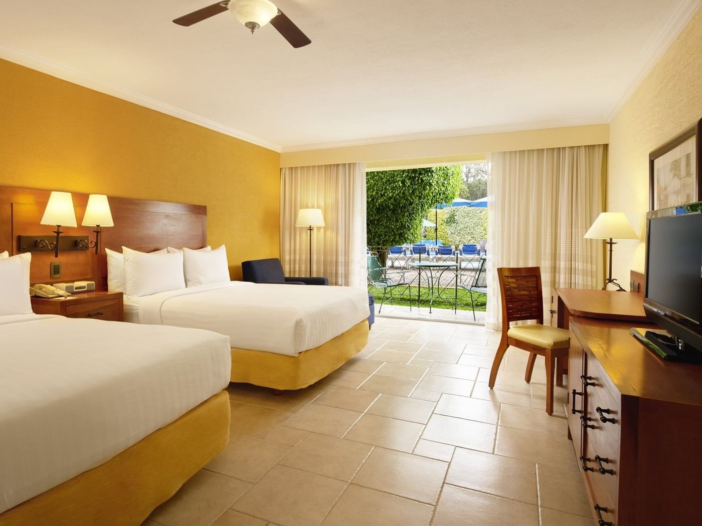 Double Two Queen Beds Pool View