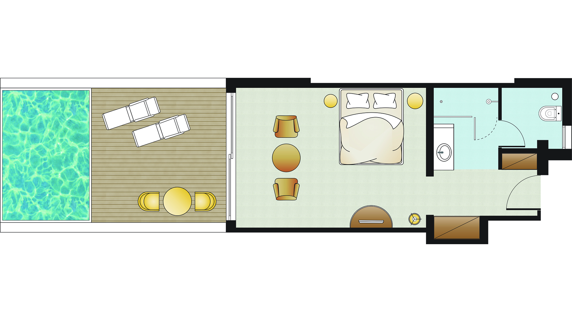 Double or Twin with Private Pool