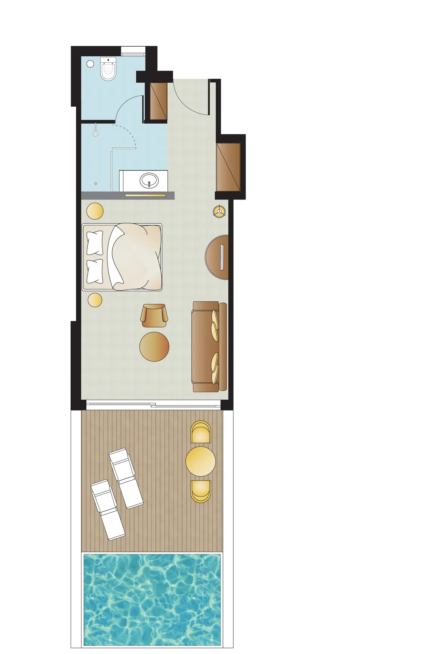 Double or Twin Sea View with Private Pool