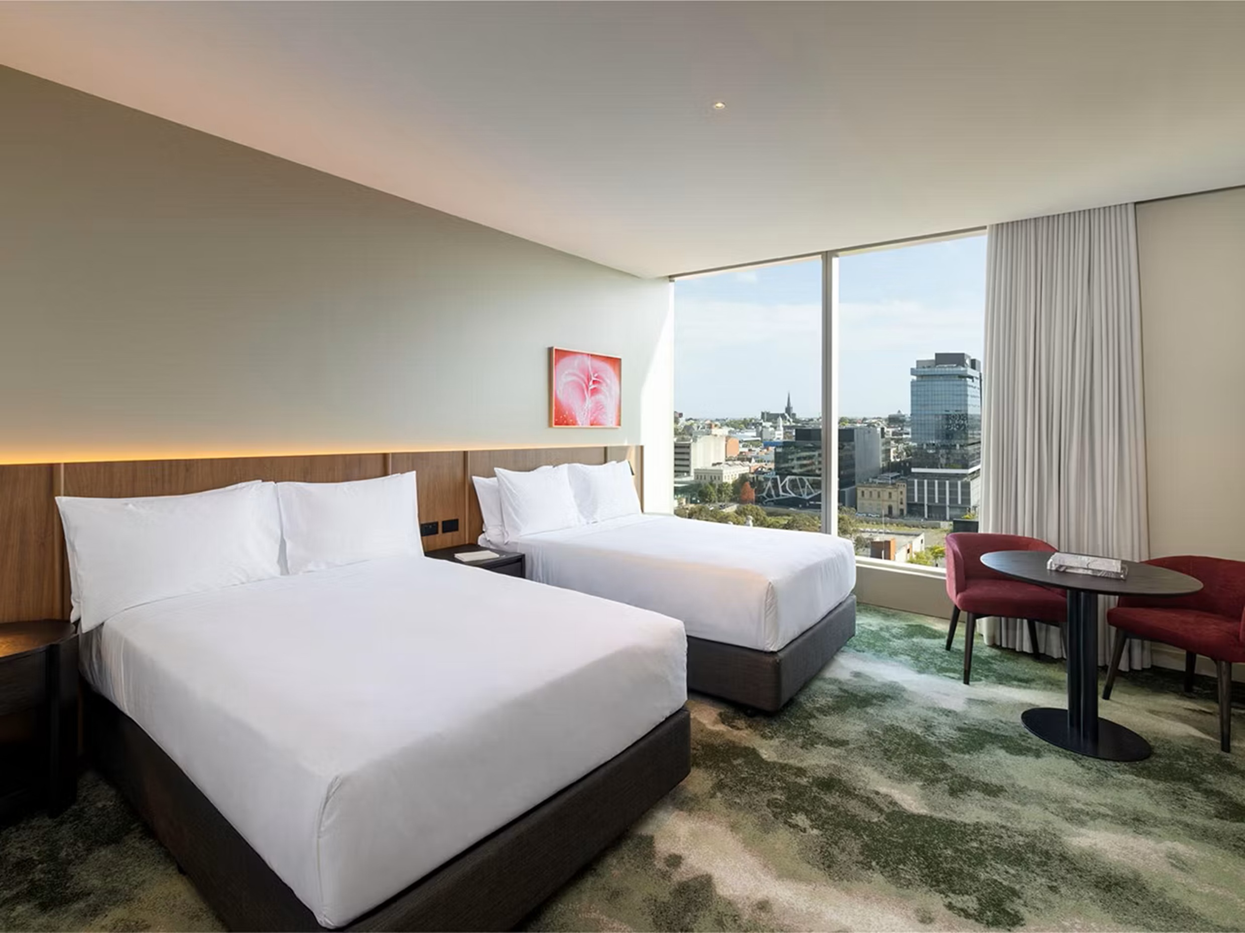 Double City View Two Double Beds