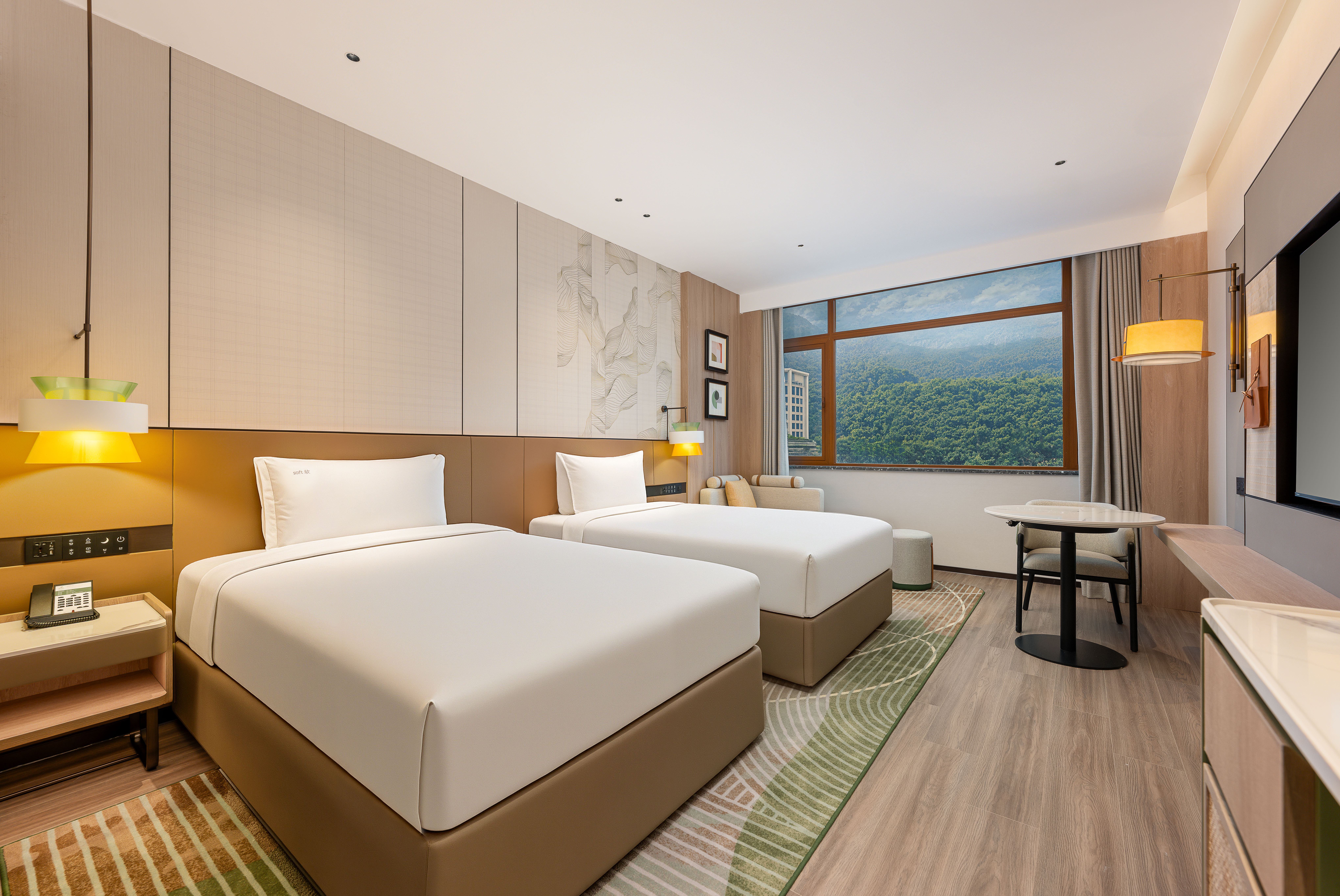 Double Two Double Beds with Views