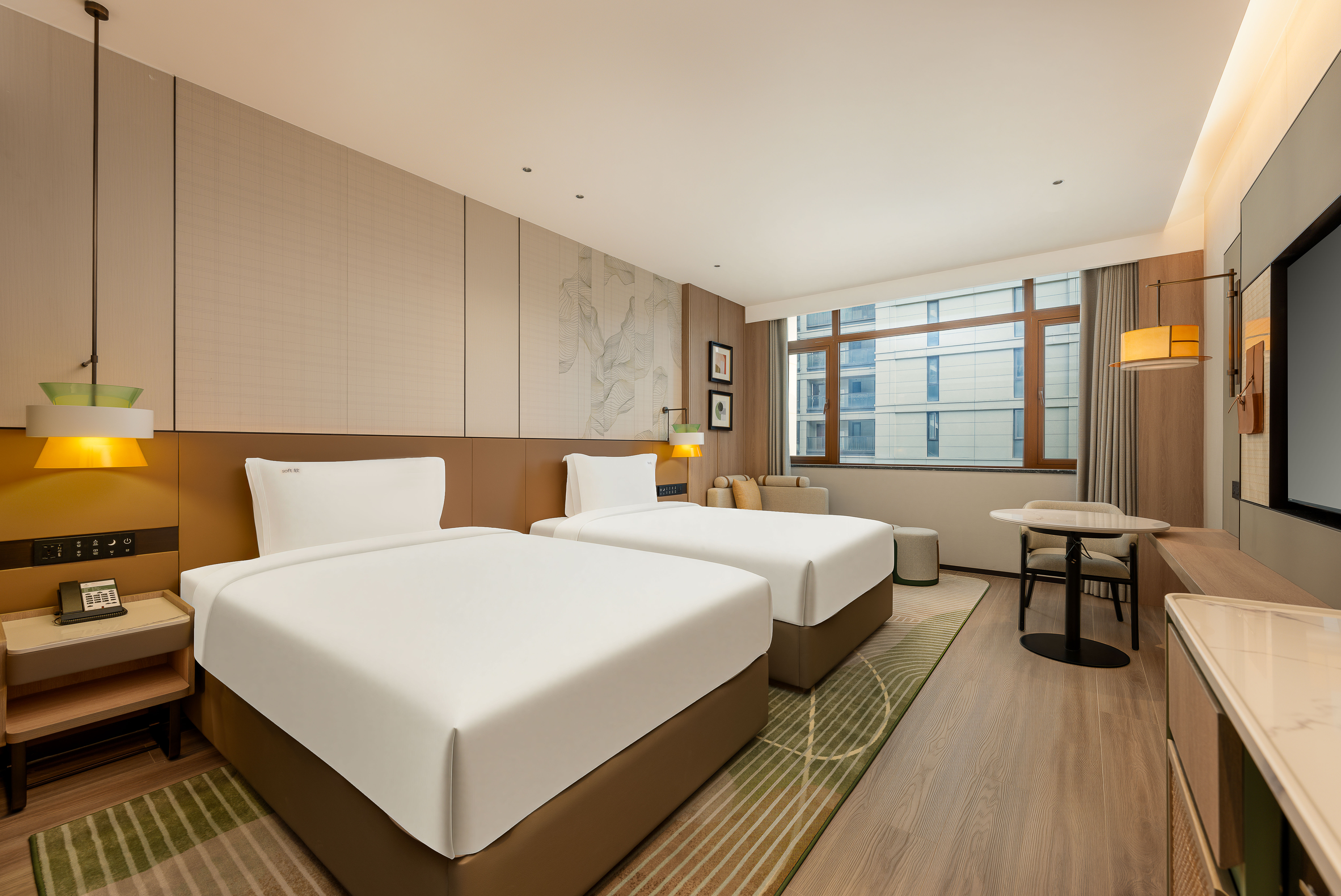 Double City View Two Double Beds