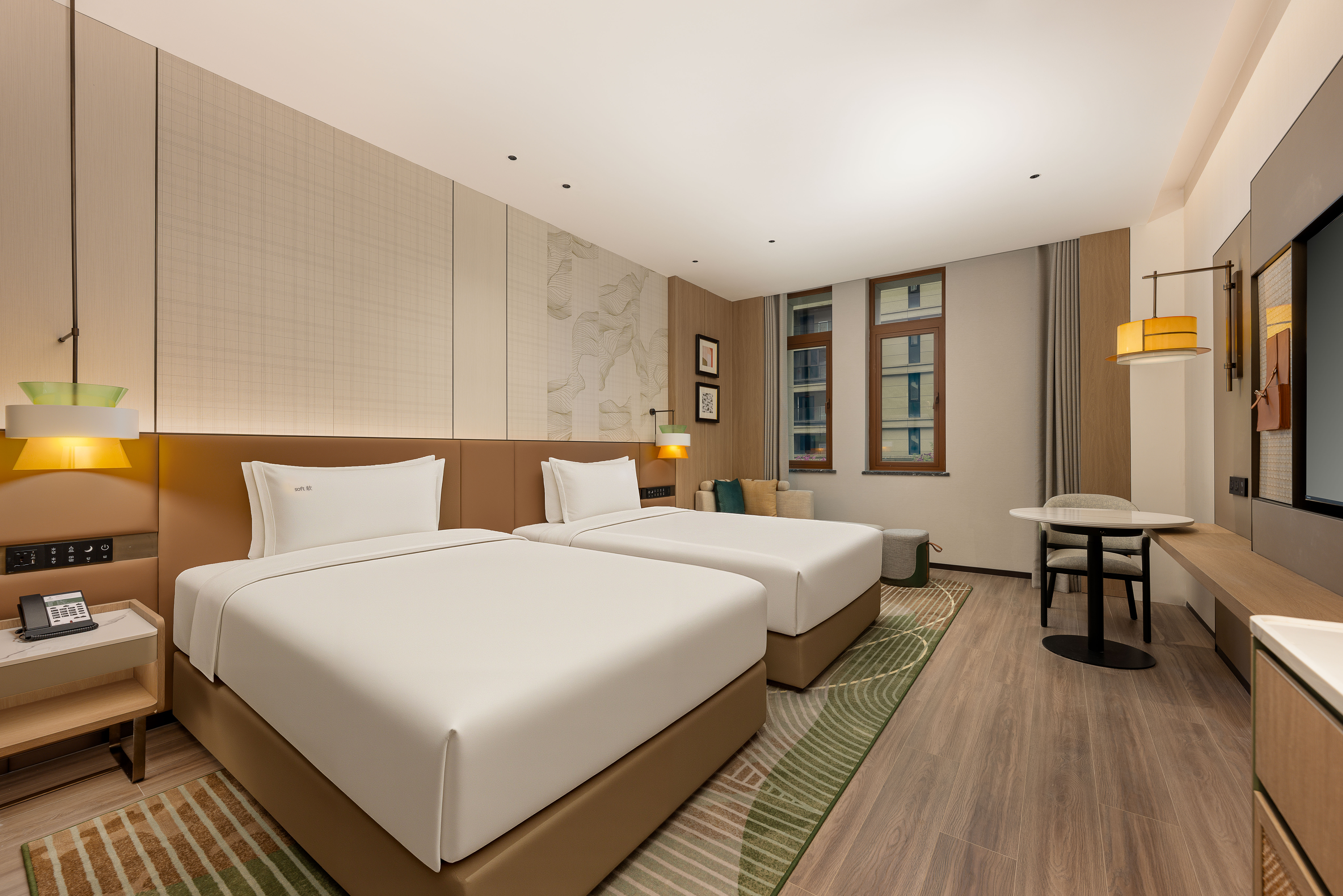 Double Two Double Beds