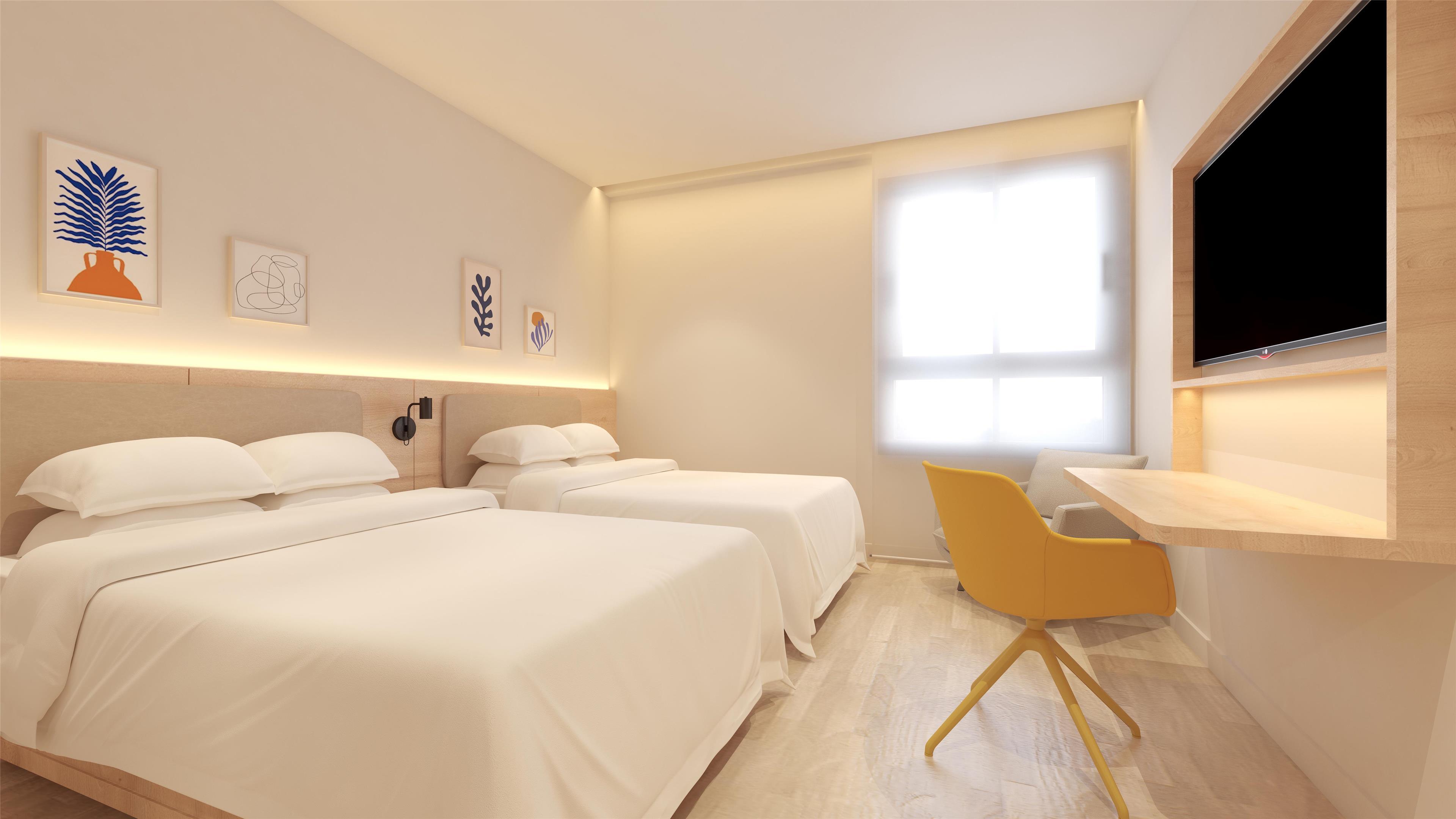 Room Two Double Beds Non Smoking