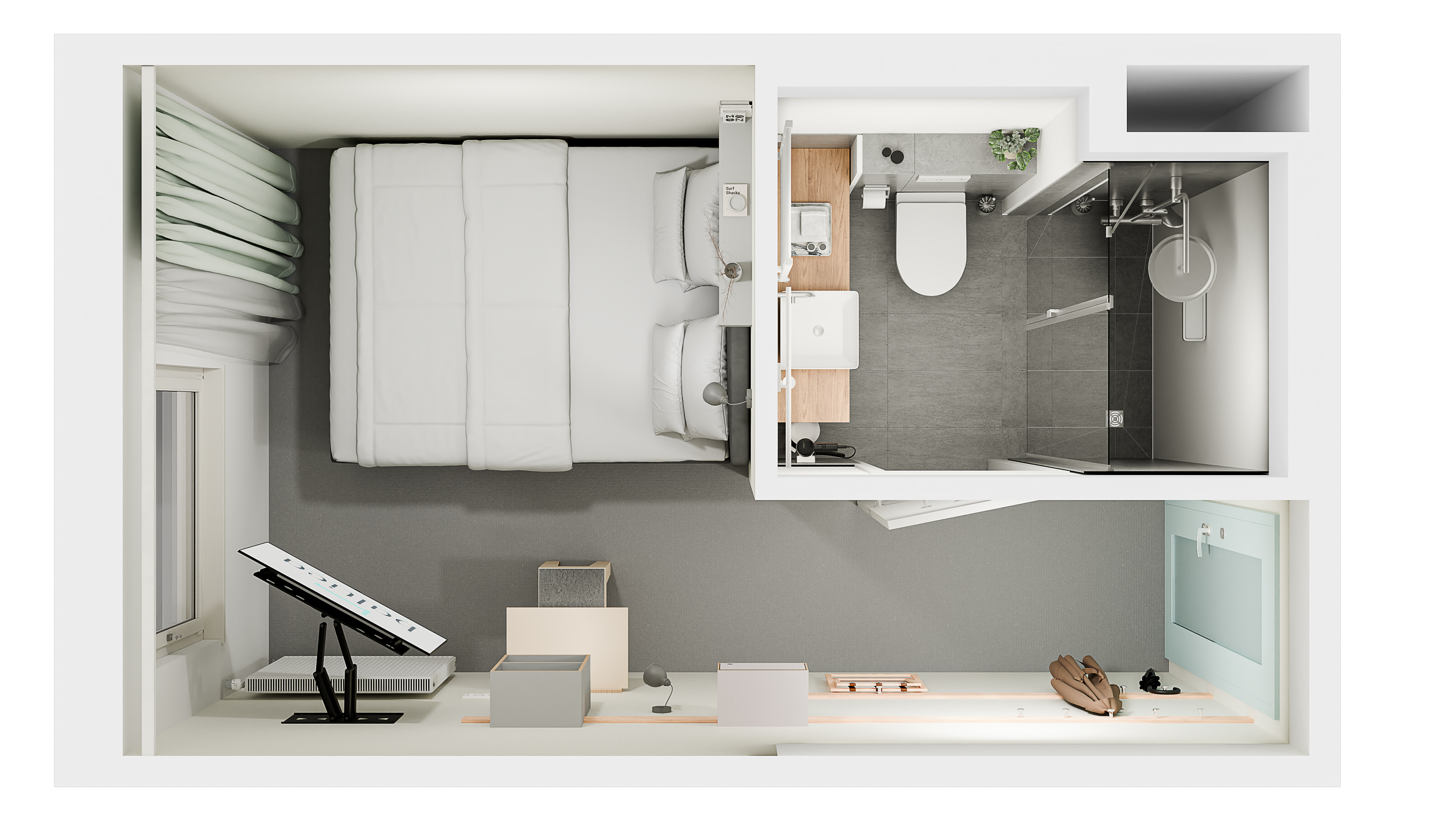 Double One Bedroom One Bathroom