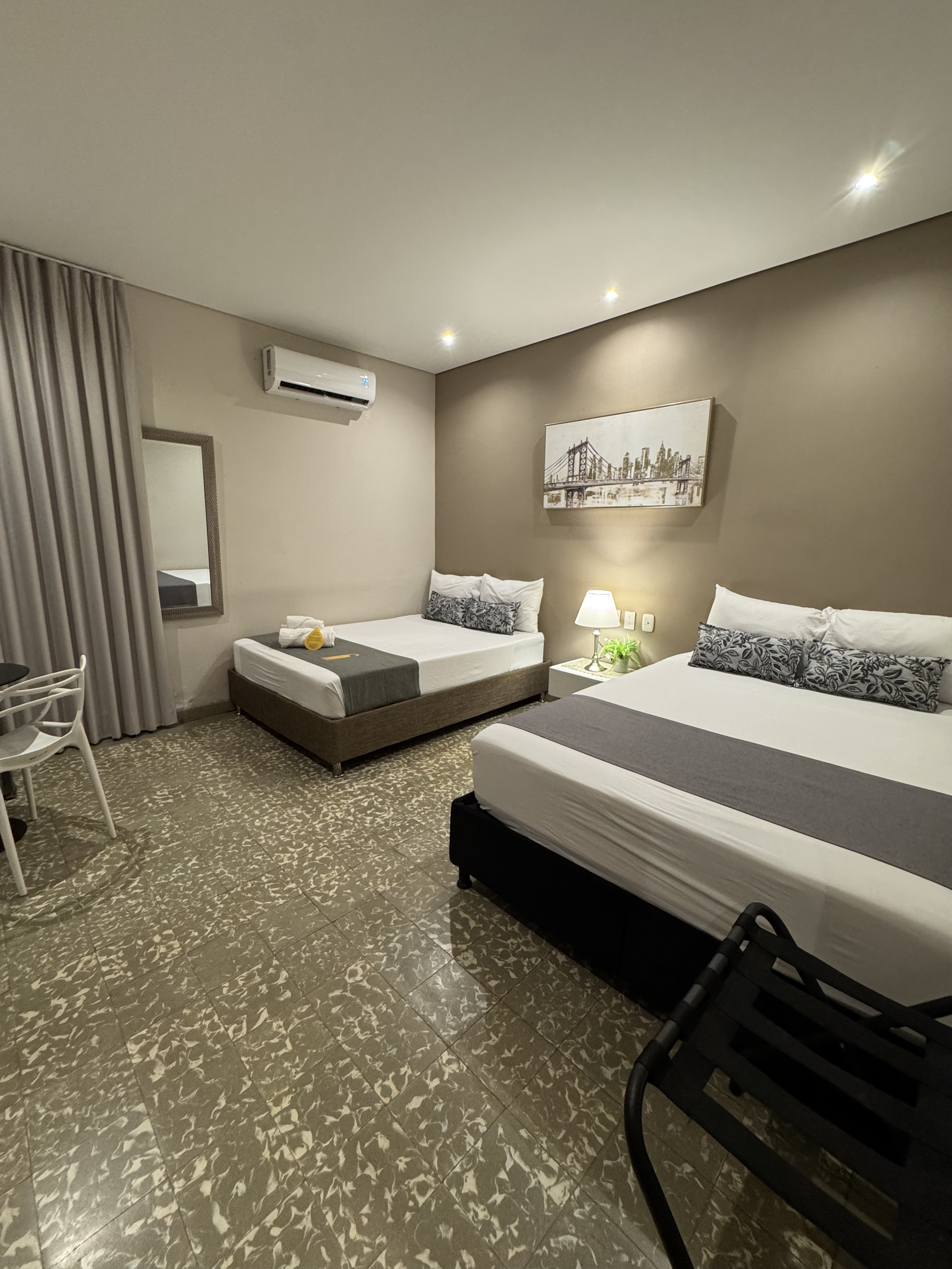 Twin Two Double Beds