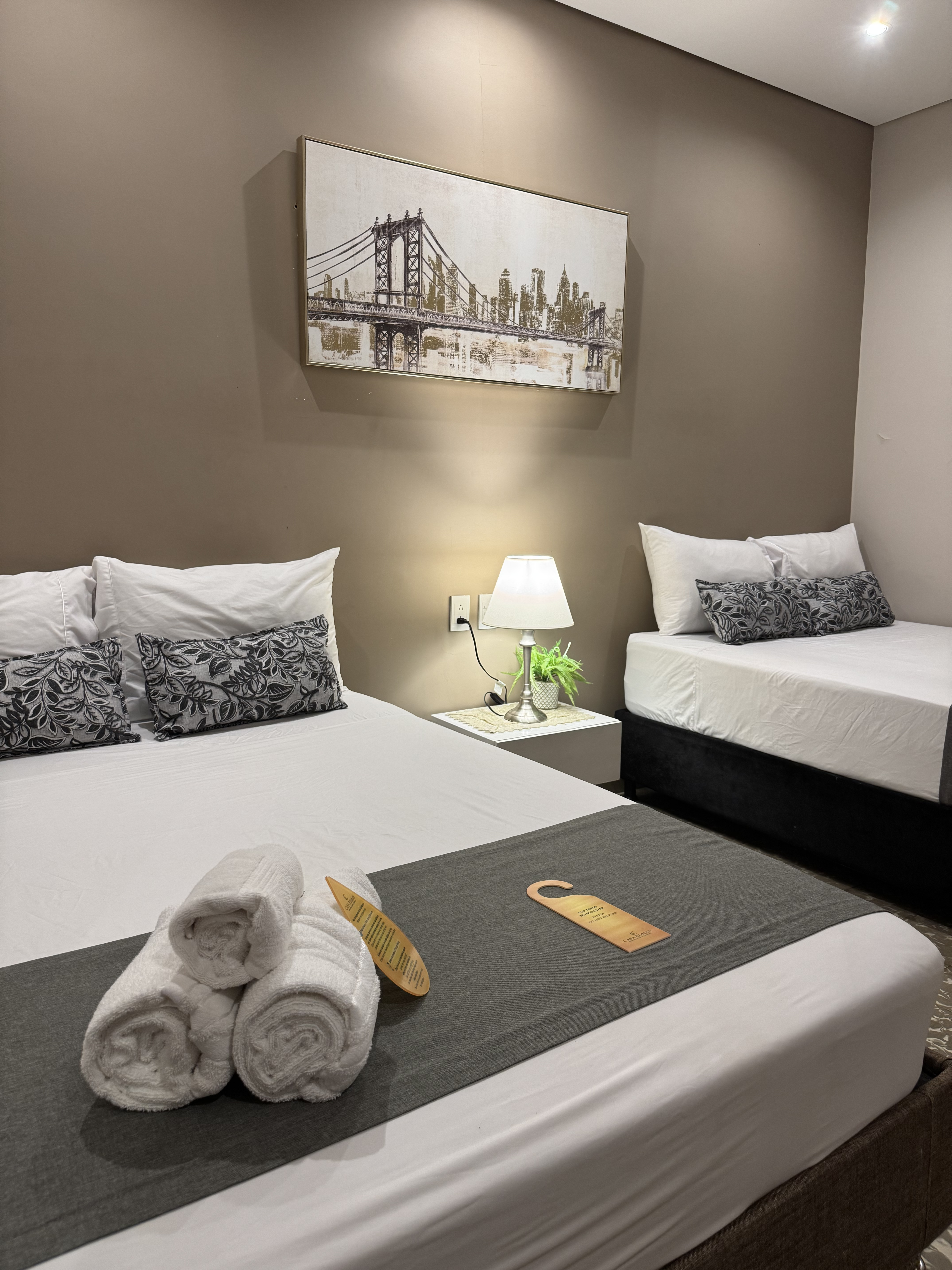 Twin Two Double Beds