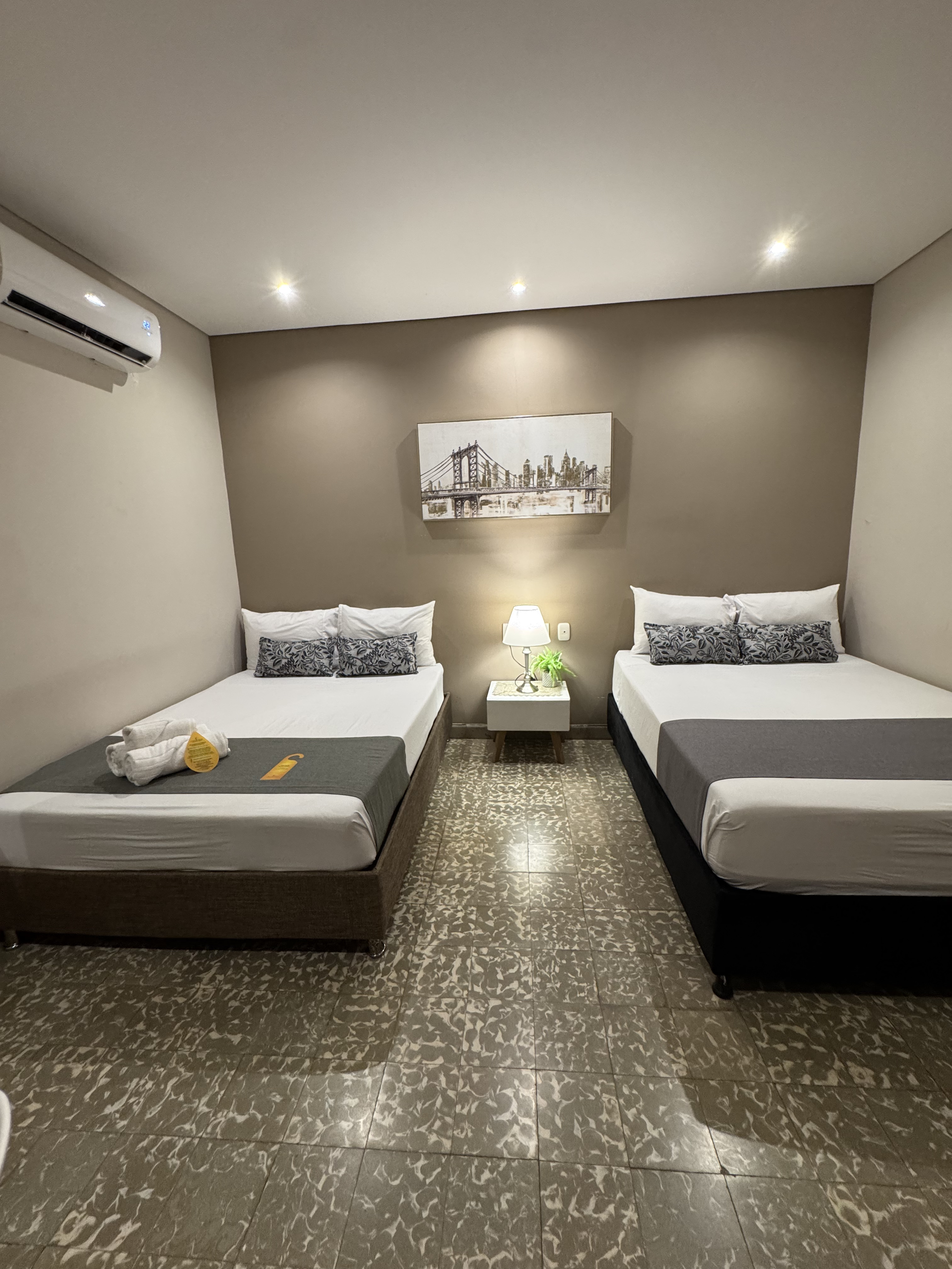 Twin Two Double Beds