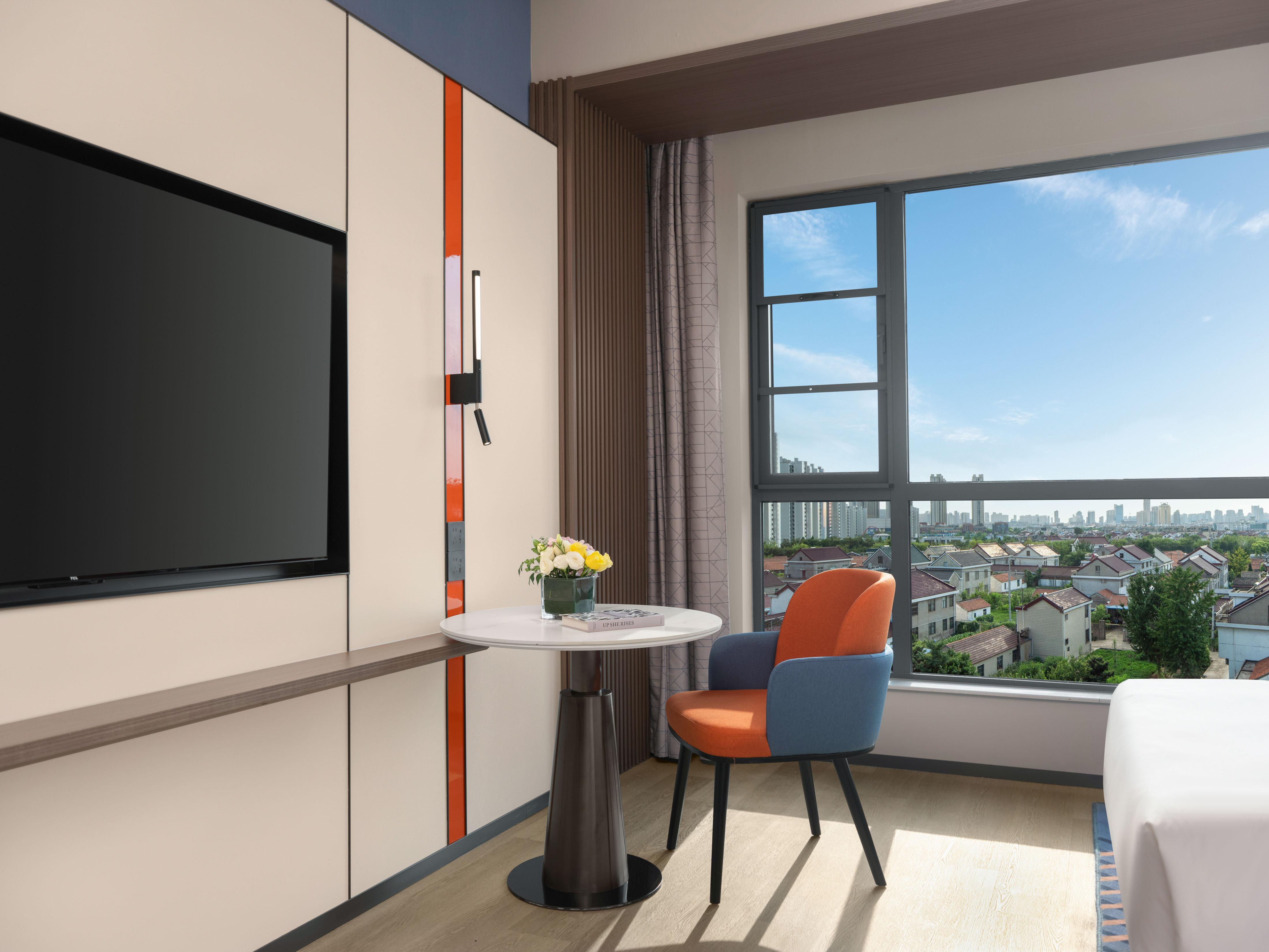 Quadruple City View Two Double Beds