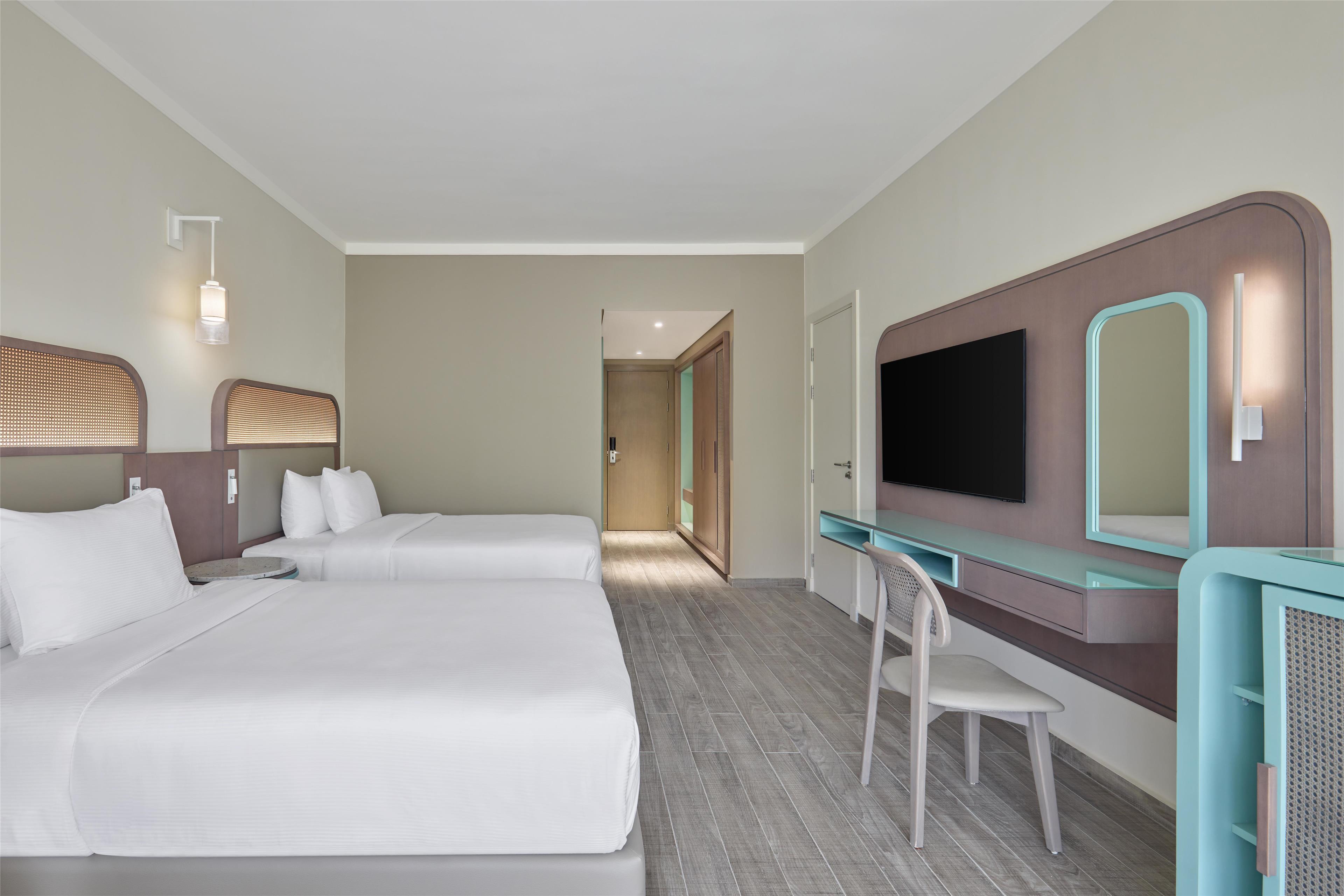 Twin Two Double Beds