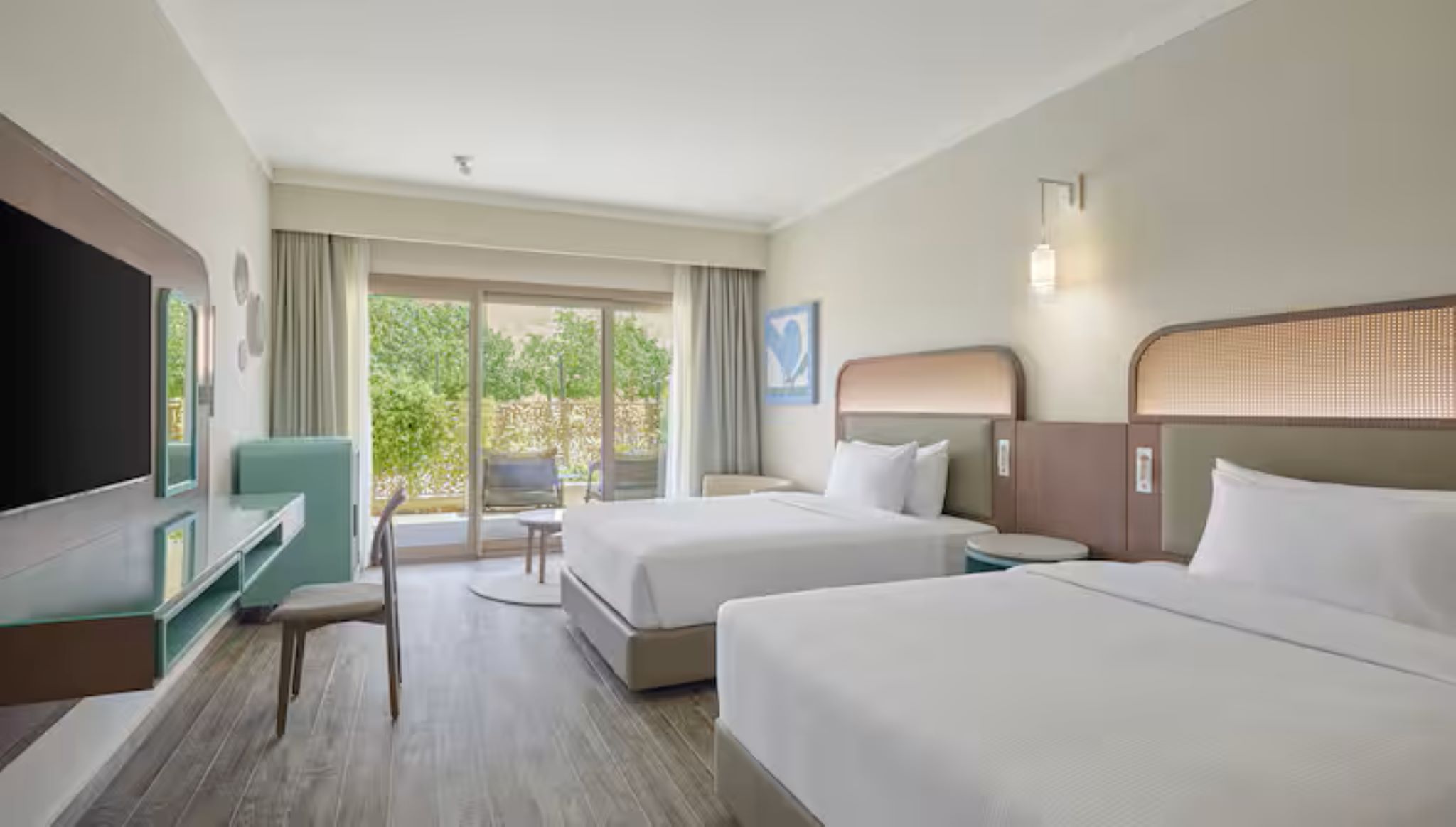 Twin Two Double Beds