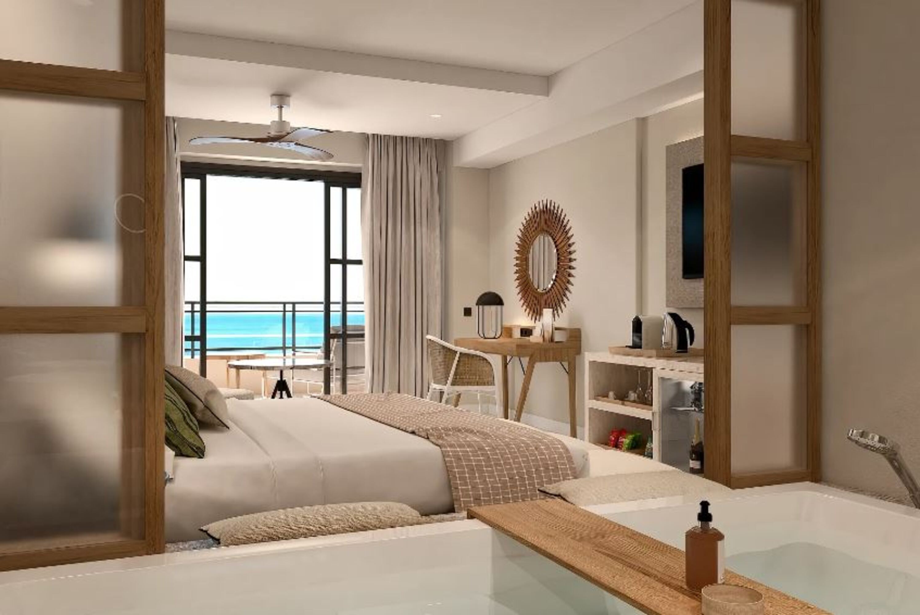 Junior Suite Ocean View Two Double Beds