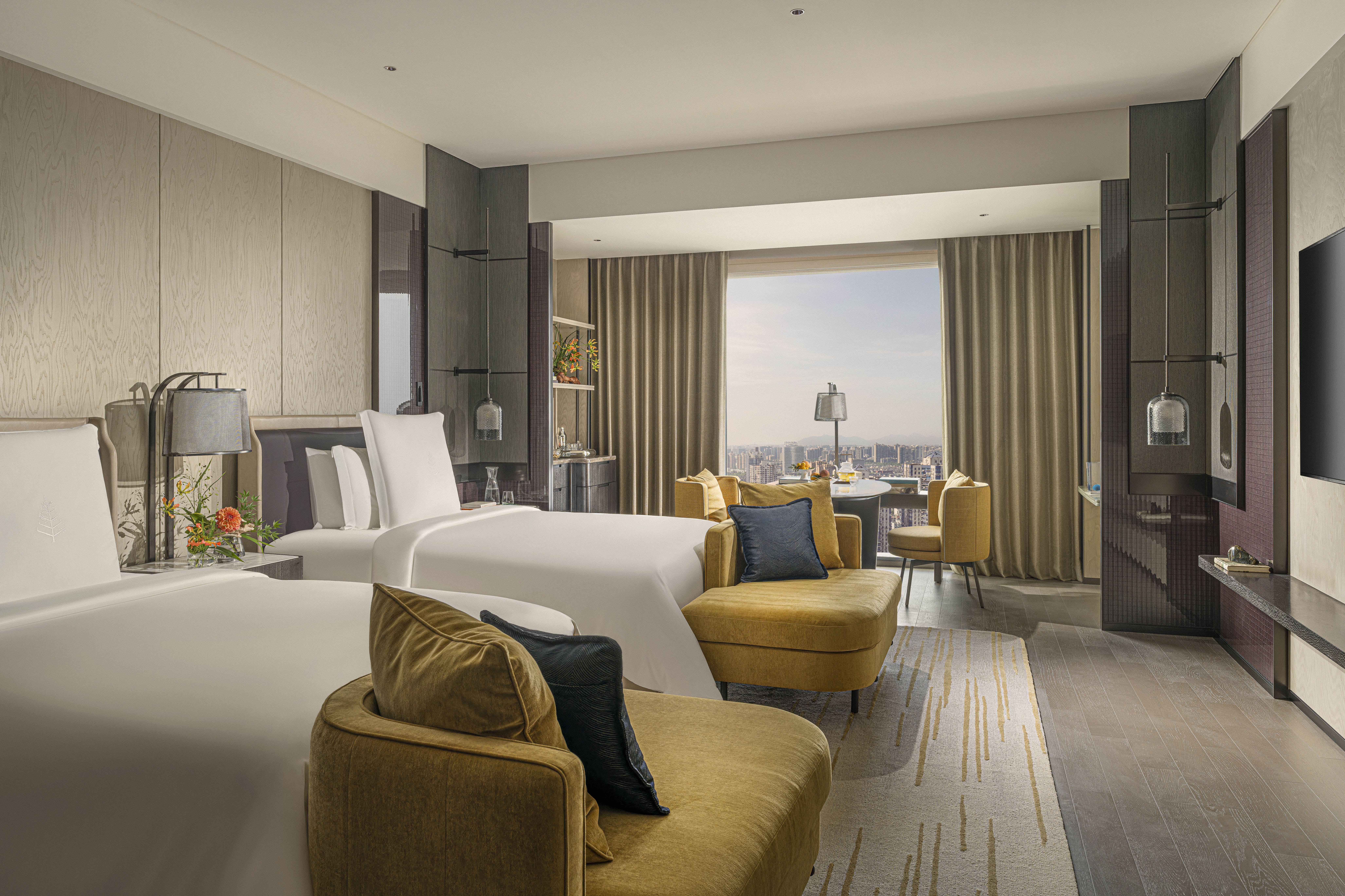 Double City View Two Double Beds