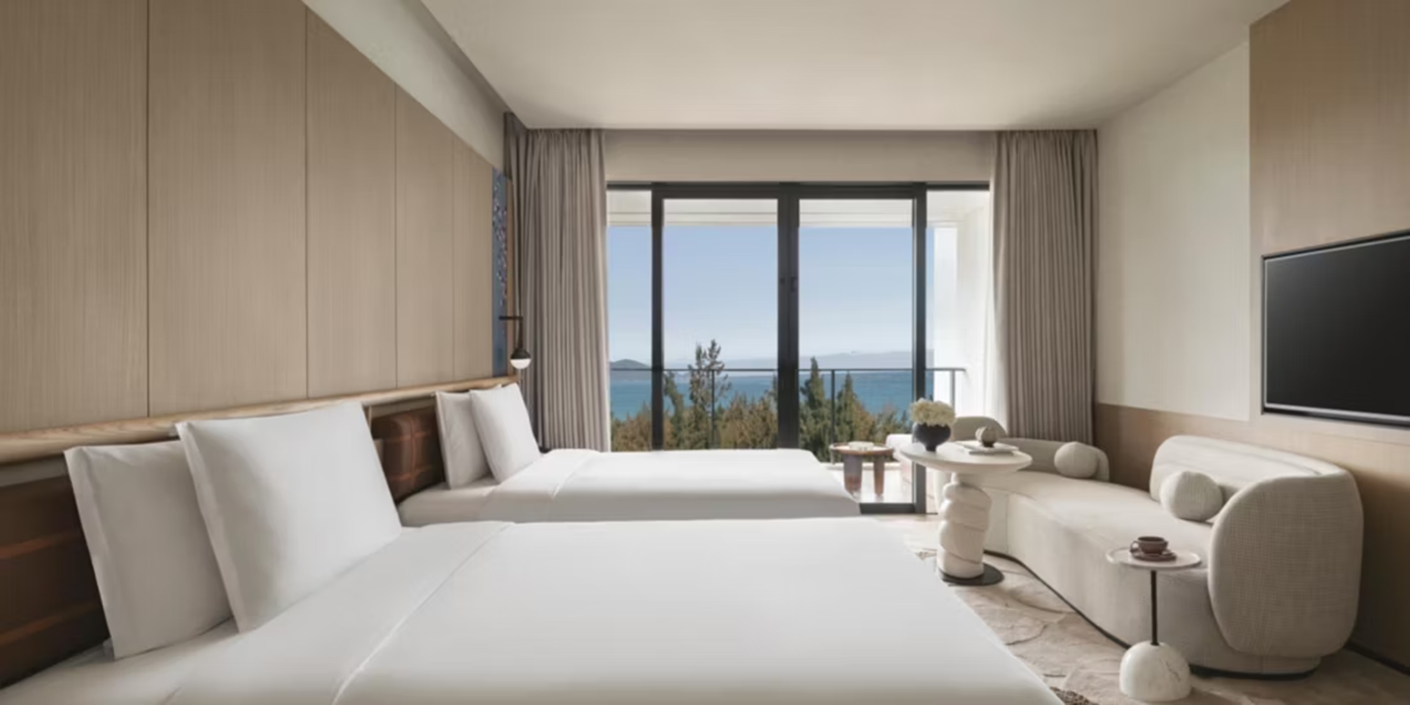 Quadruple Ocean View Two Double Beds