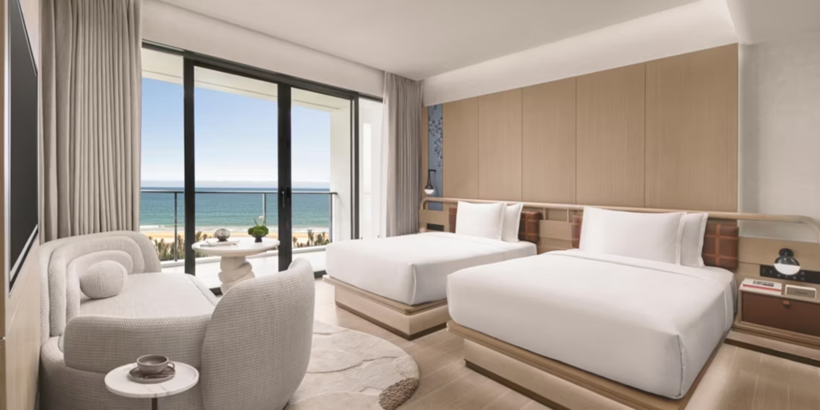 Quadruple Ocean View Two Double Beds