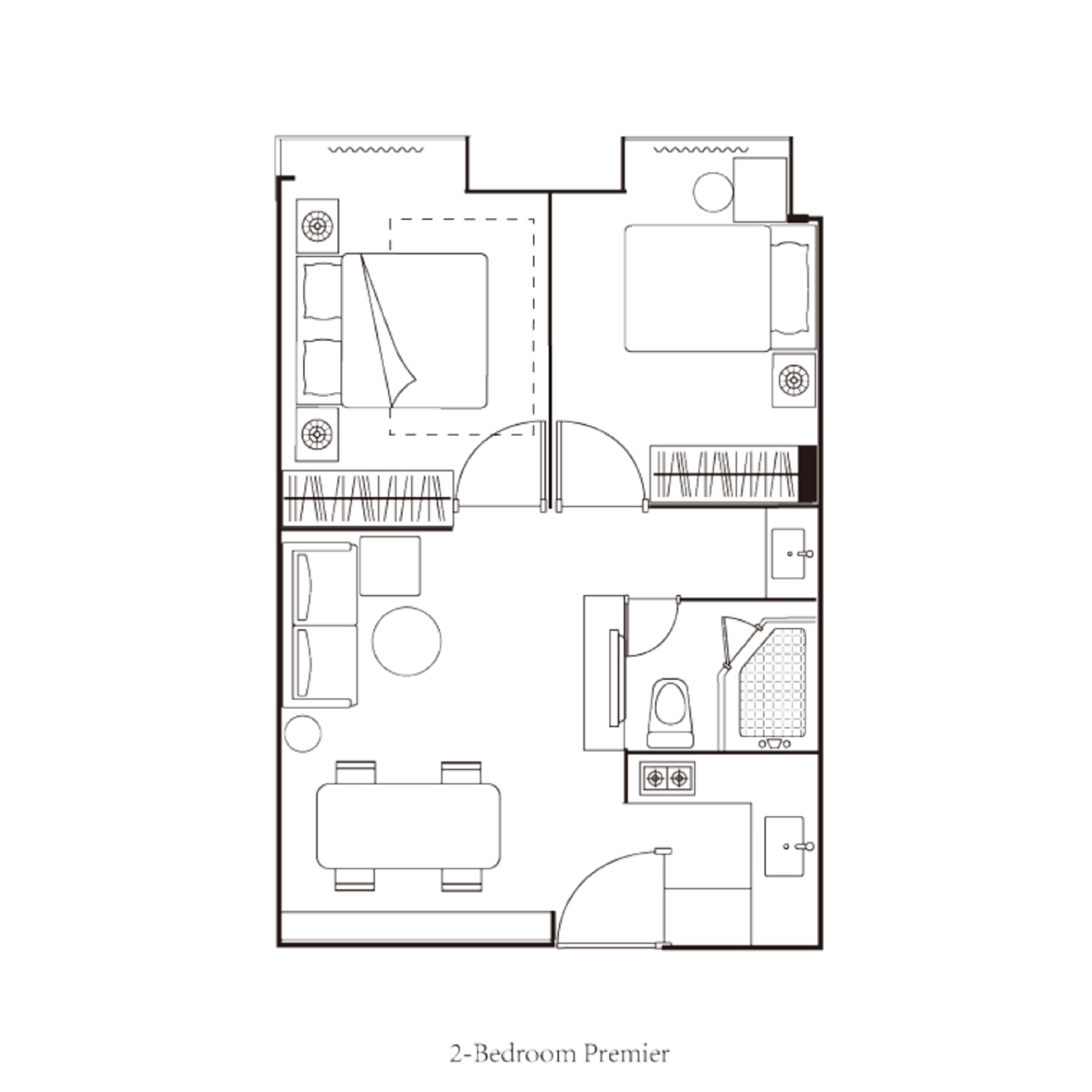 Double or Twin Two Bedrooms