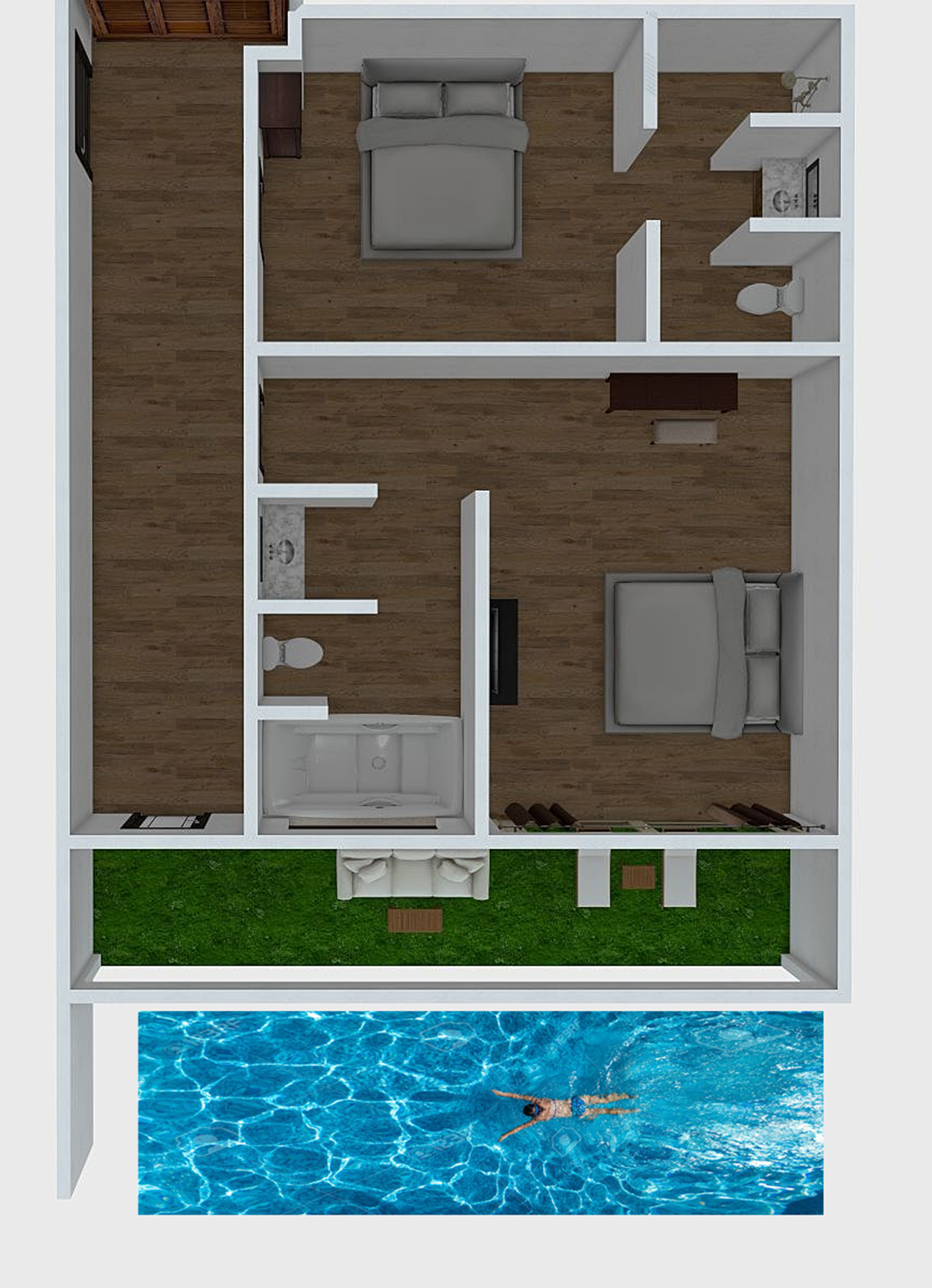 Suite Two Bedrooms with Private Pool