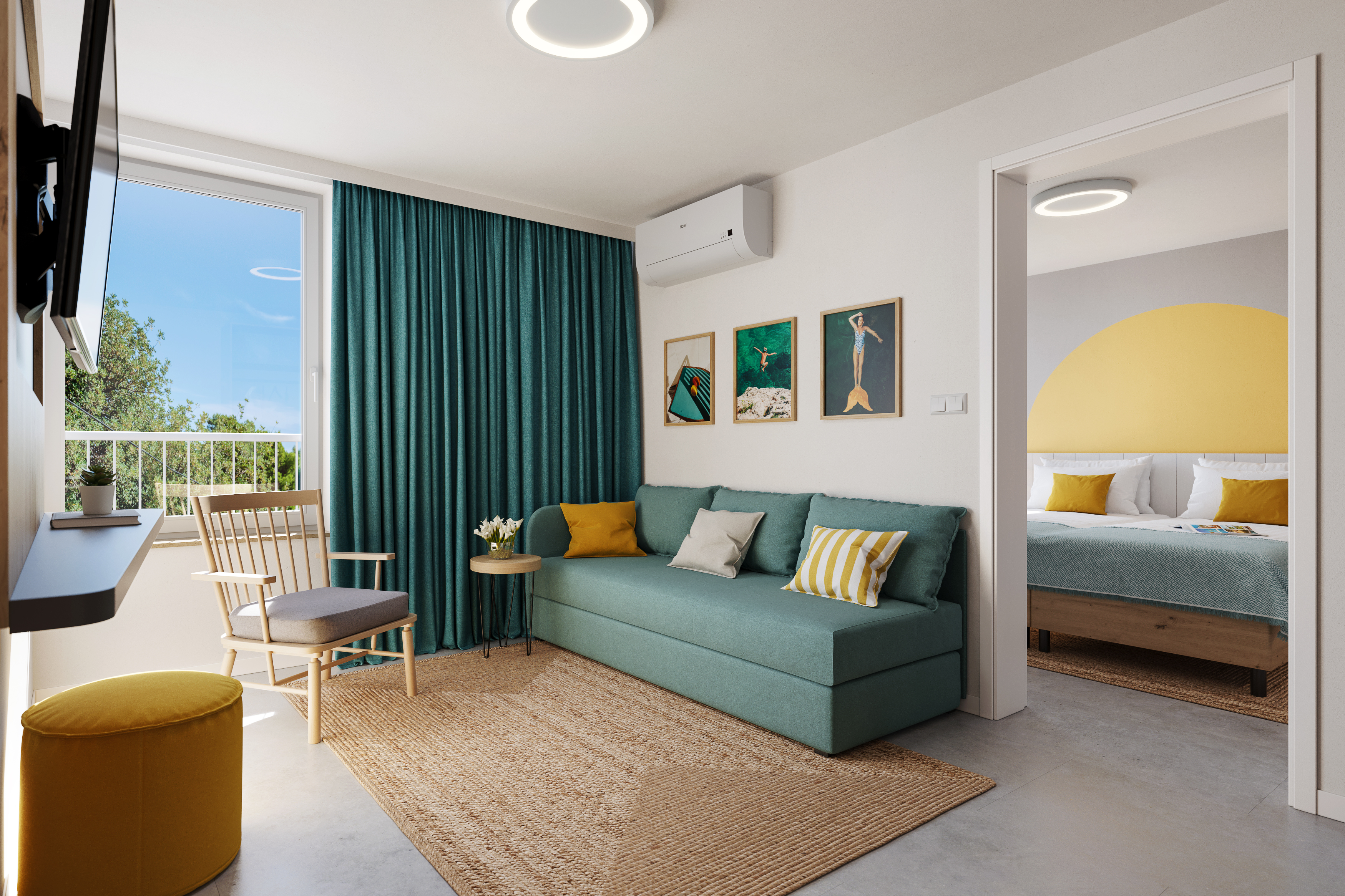 Family Room Park View with Balcony