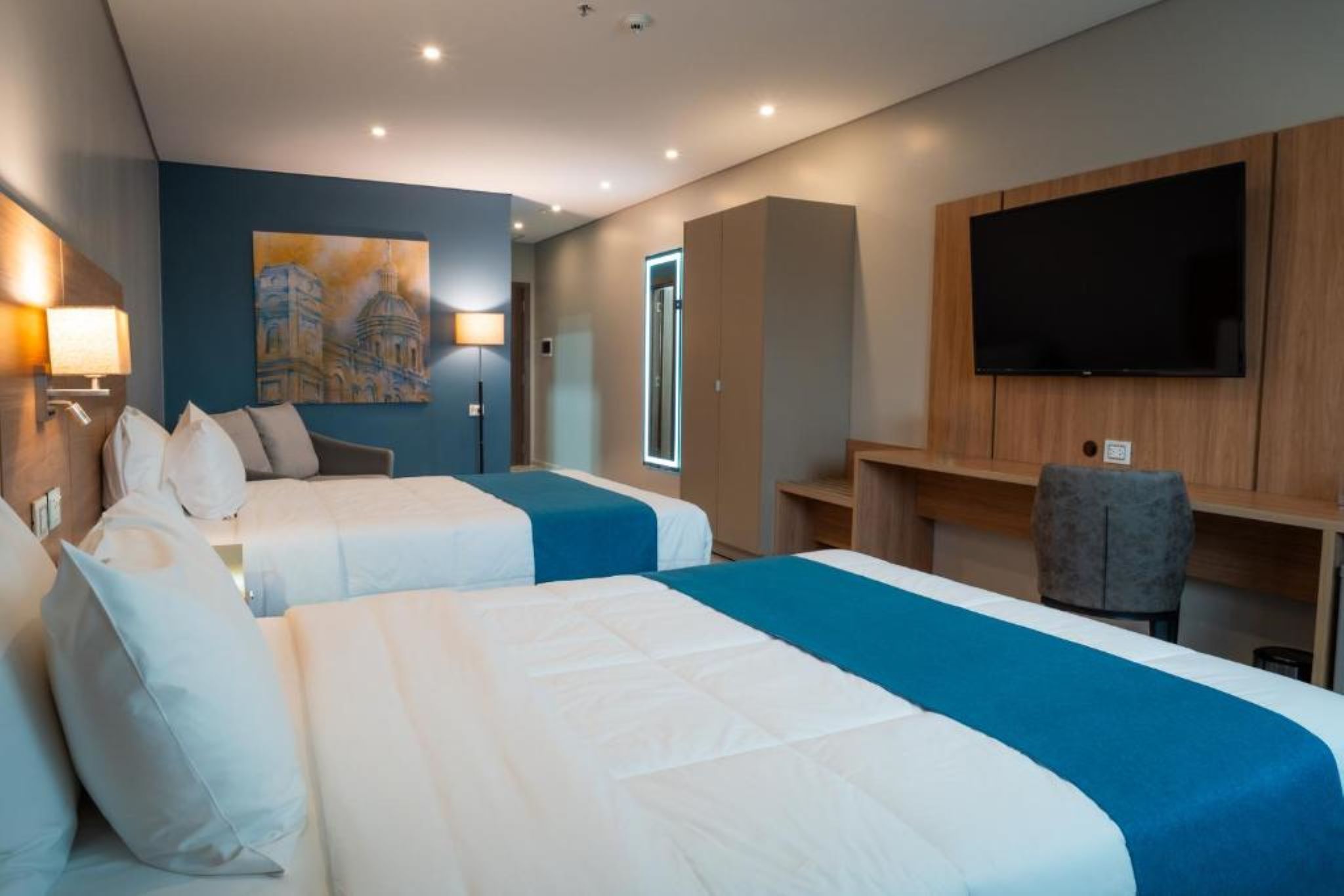 Double Two Double Beds