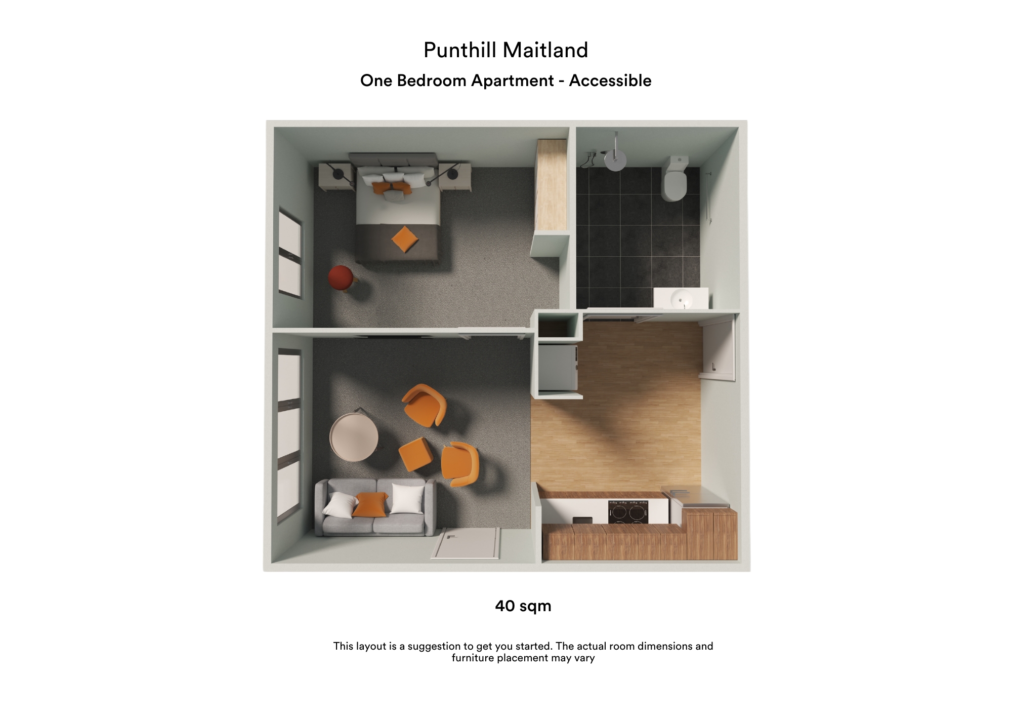 Apartment One Bedroom Accessible
