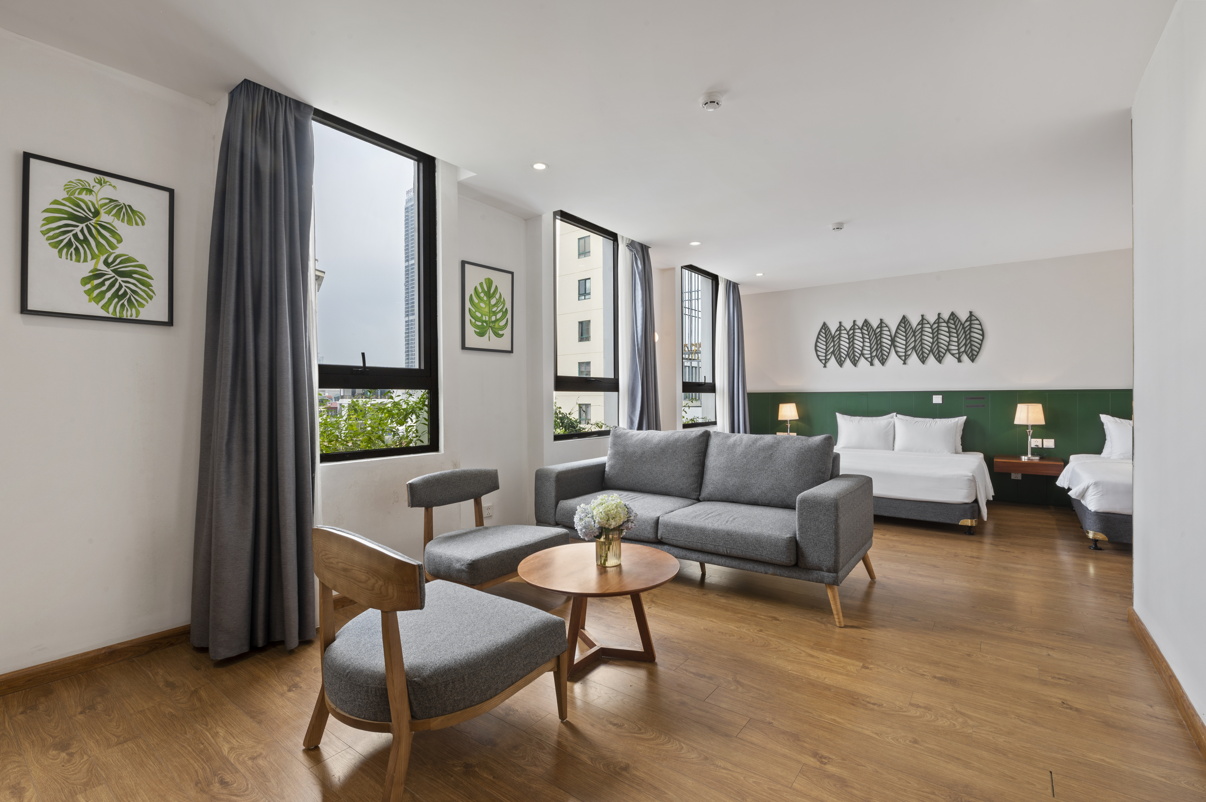Family Room with Balcony with Views
