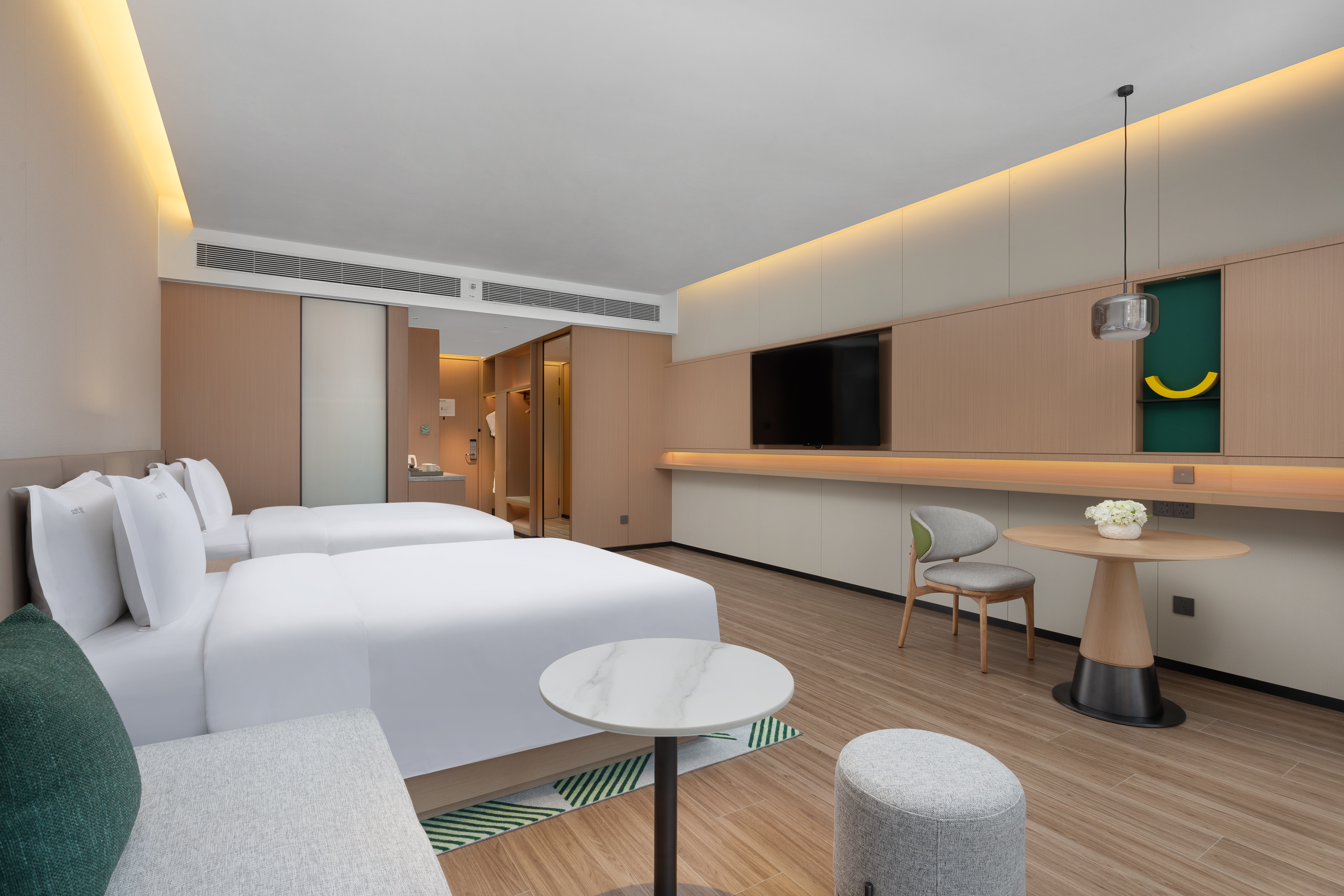 Double Two Double Beds