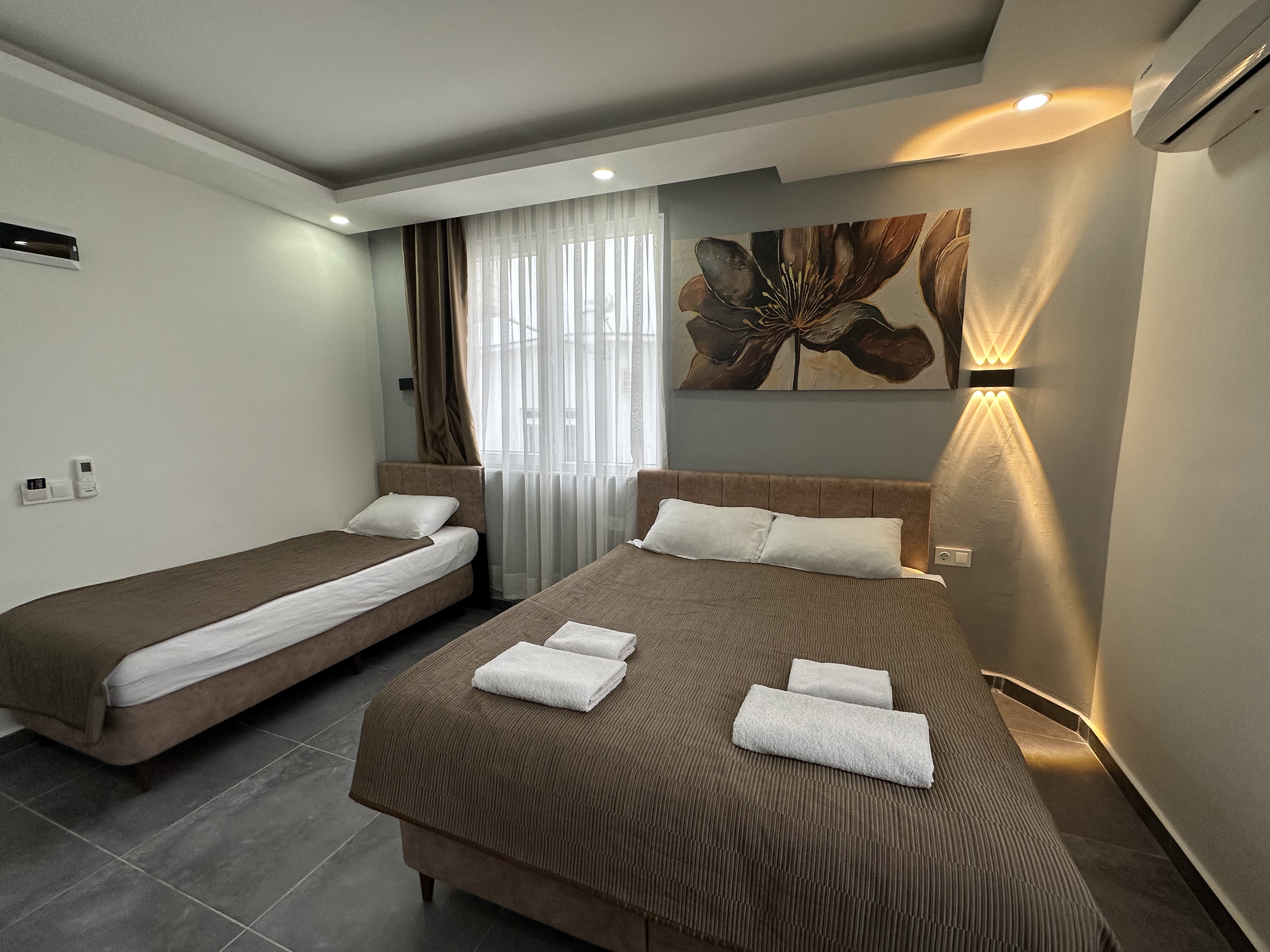 Triple Two Double Beds