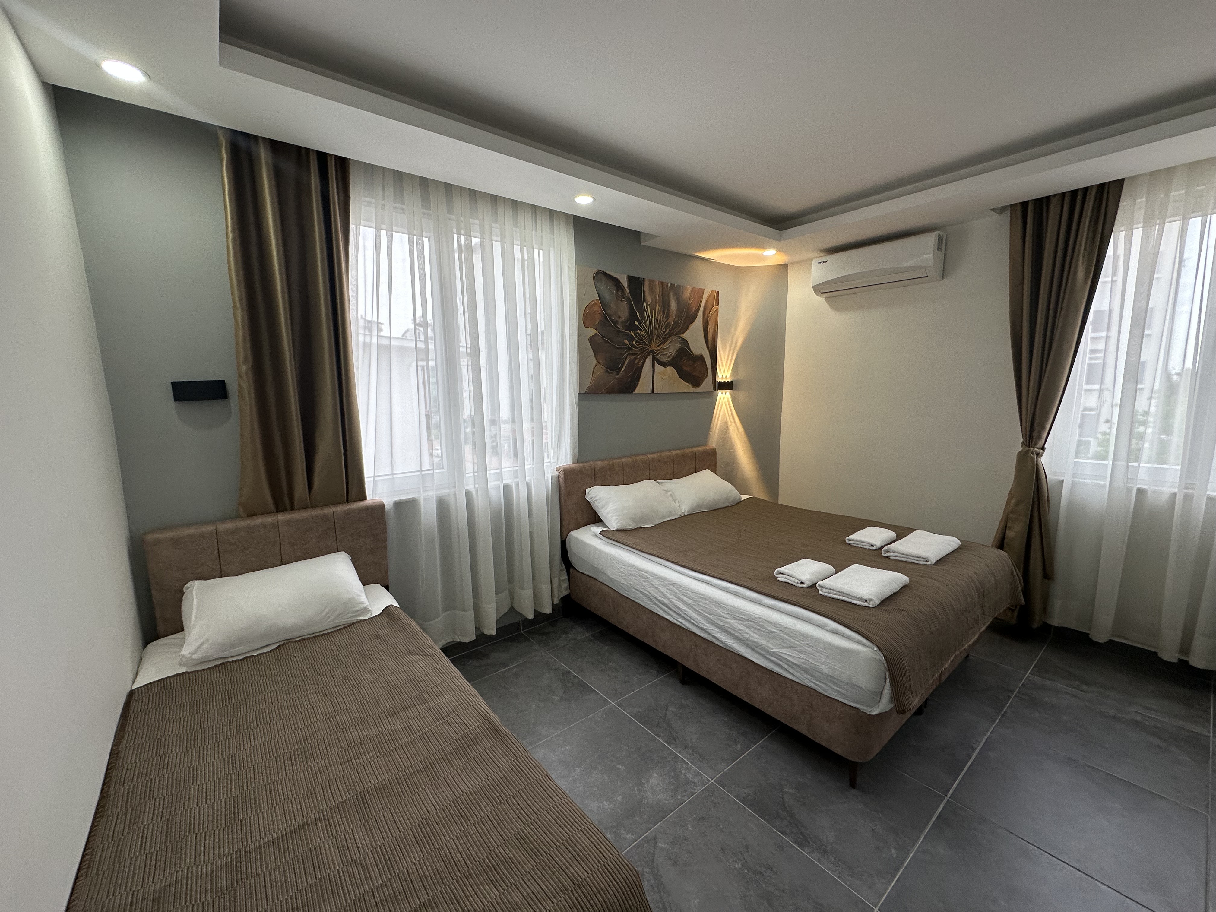 Triple Two Double Beds