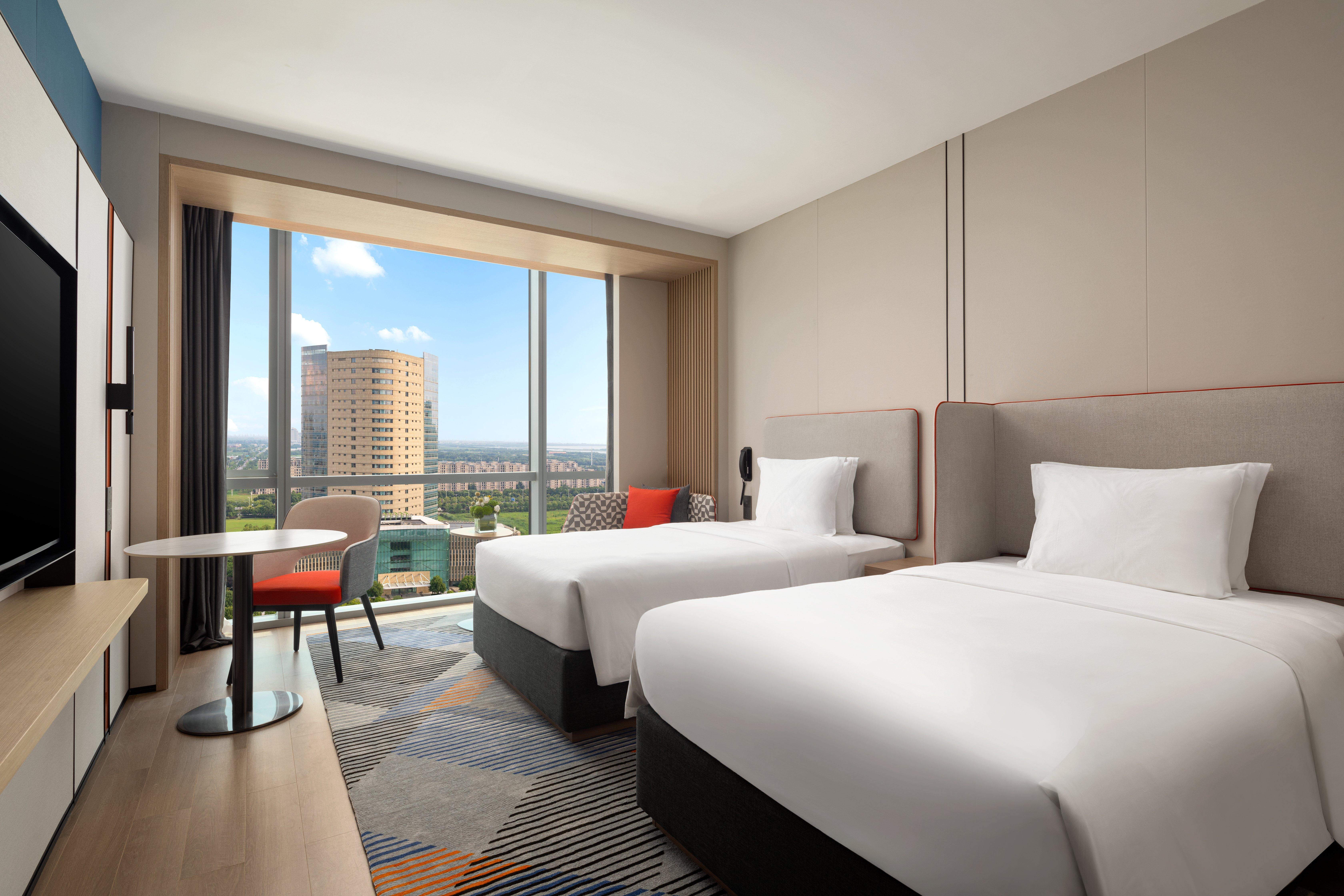 Quadruple City View Two Double Beds