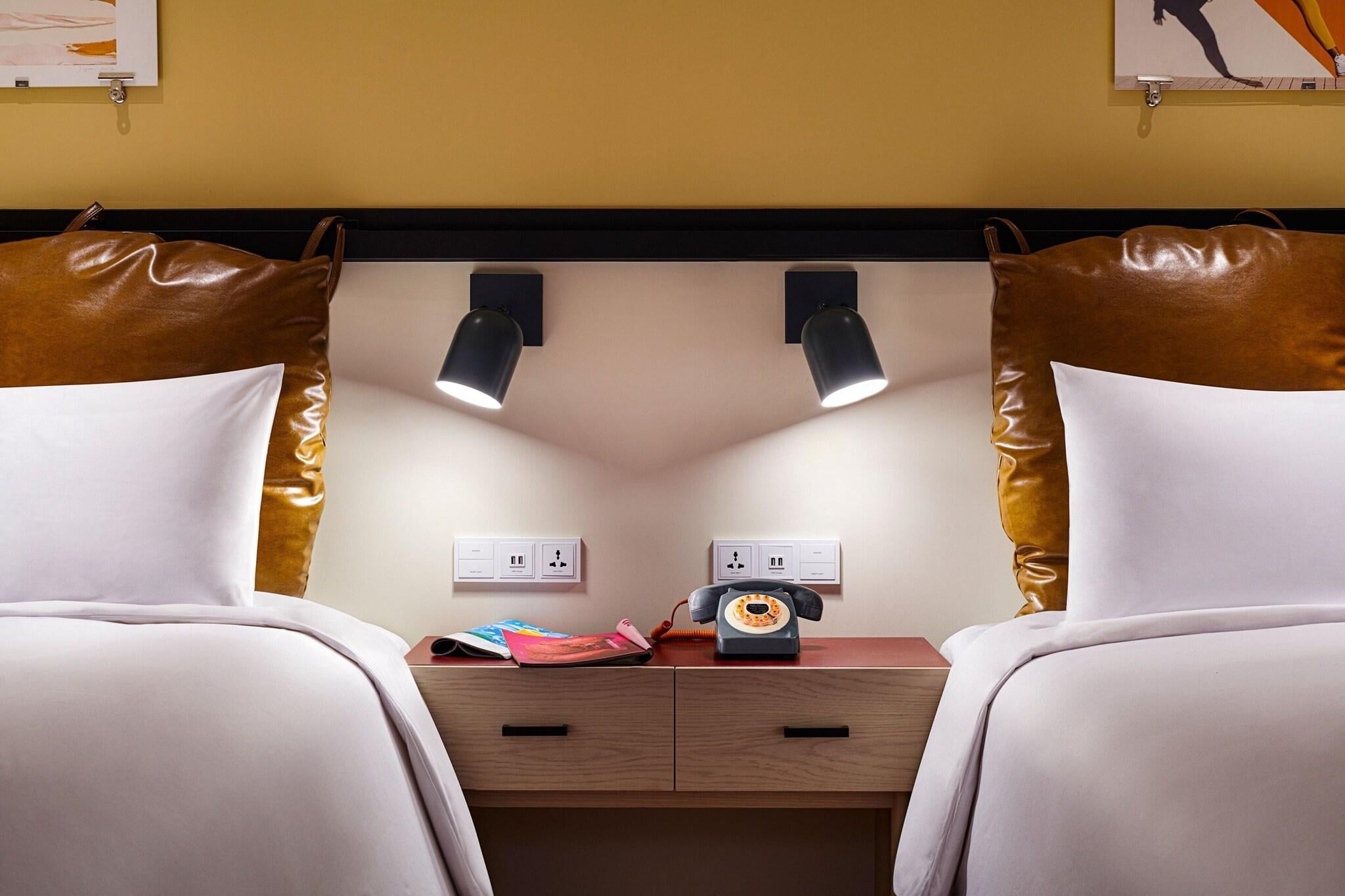 Quadruple City View Two Double Beds