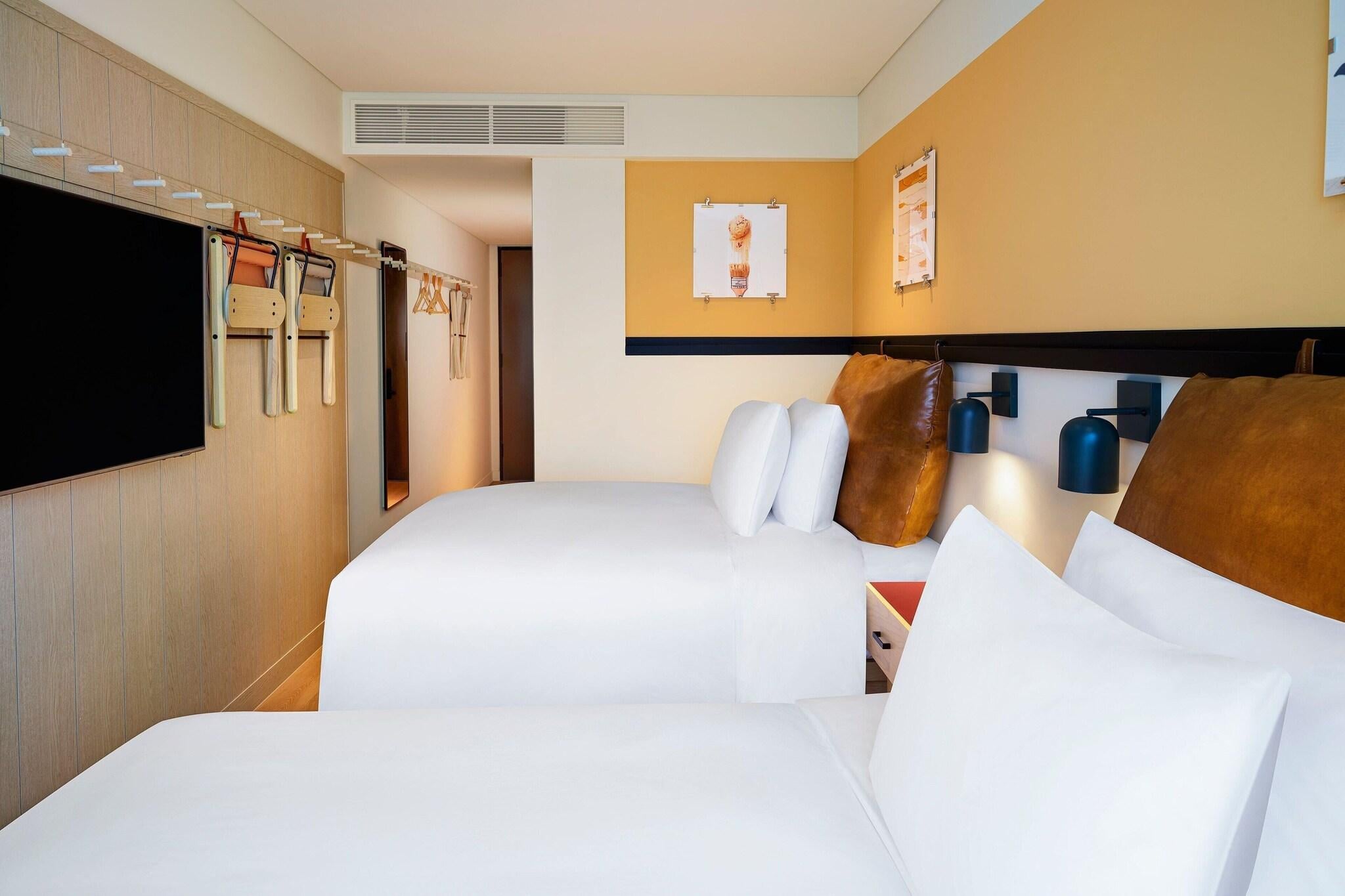 Quadruple City View Two Double Beds