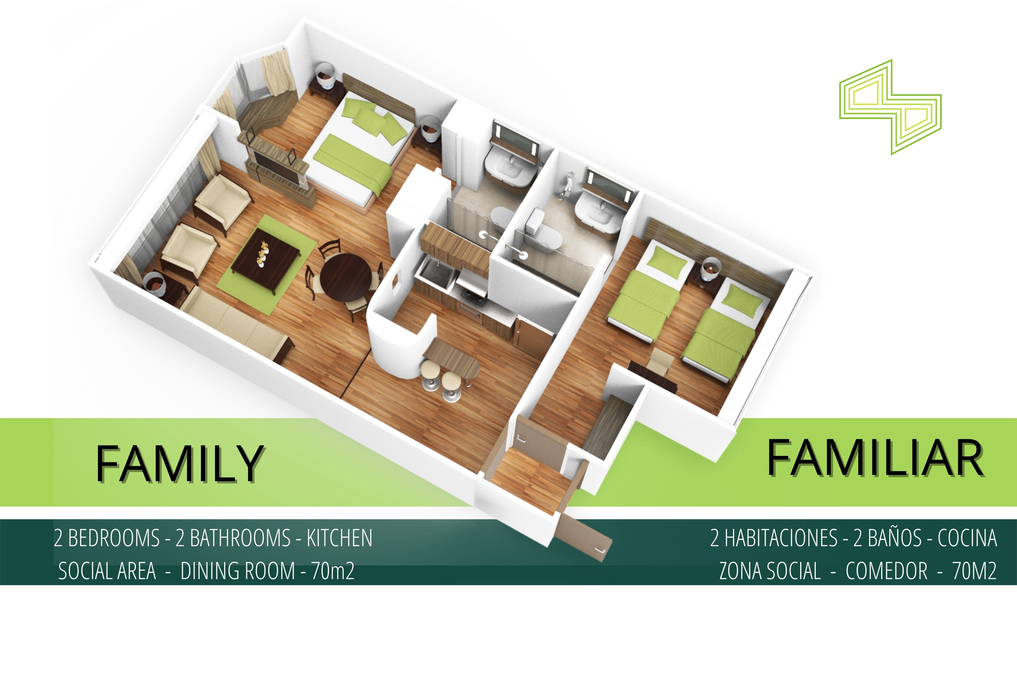Family Room Deluxe Two Bedroom