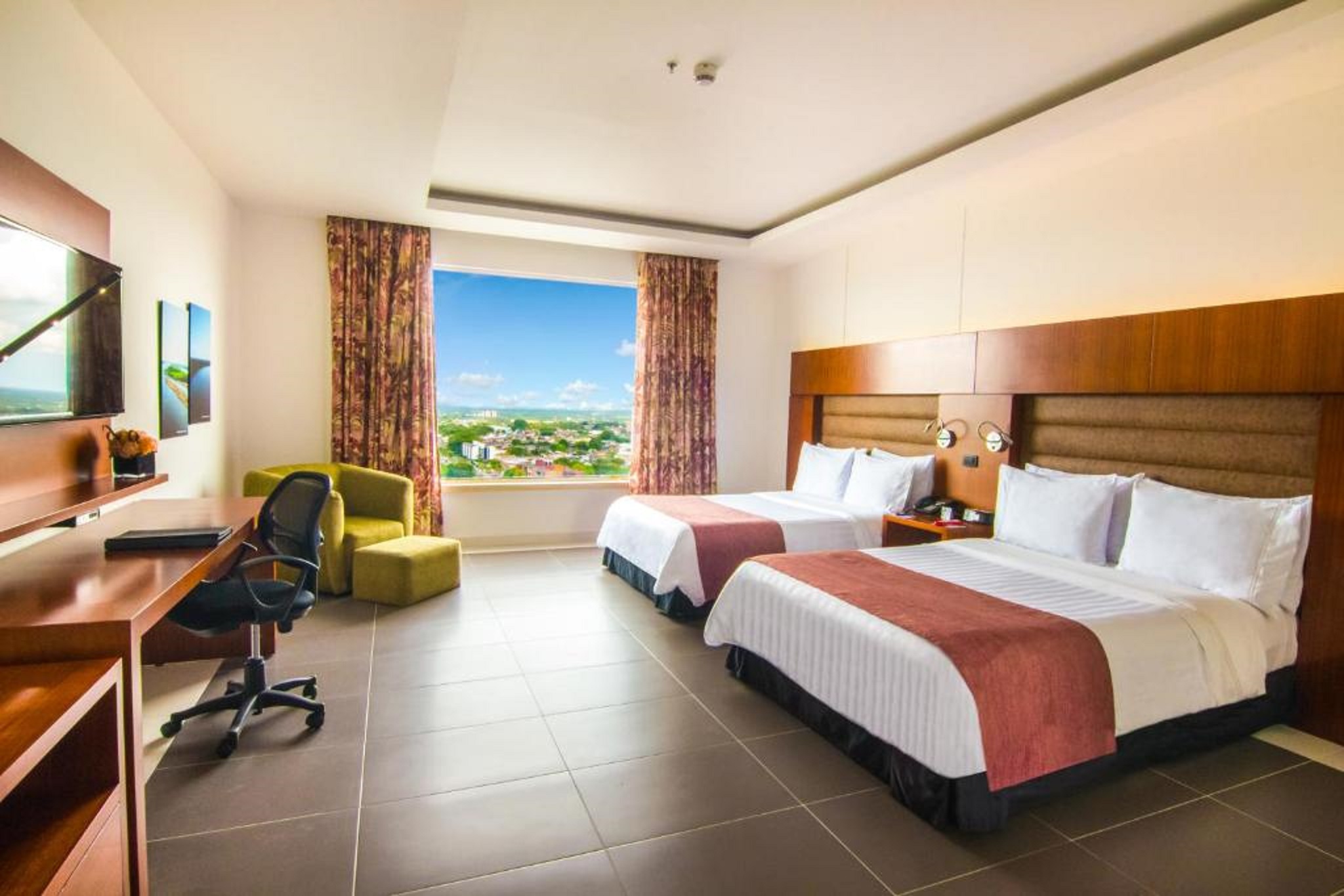 Twin Two Double Beds