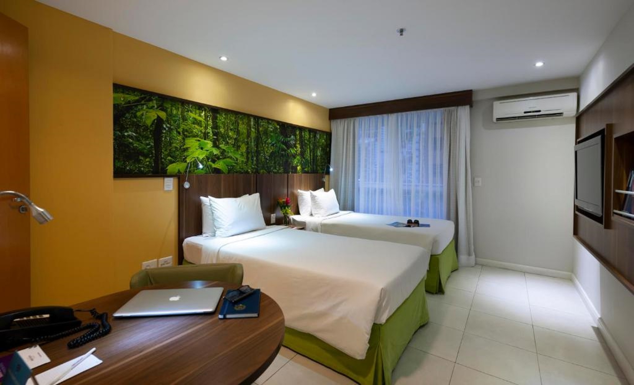 Single Classic Two Double Beds