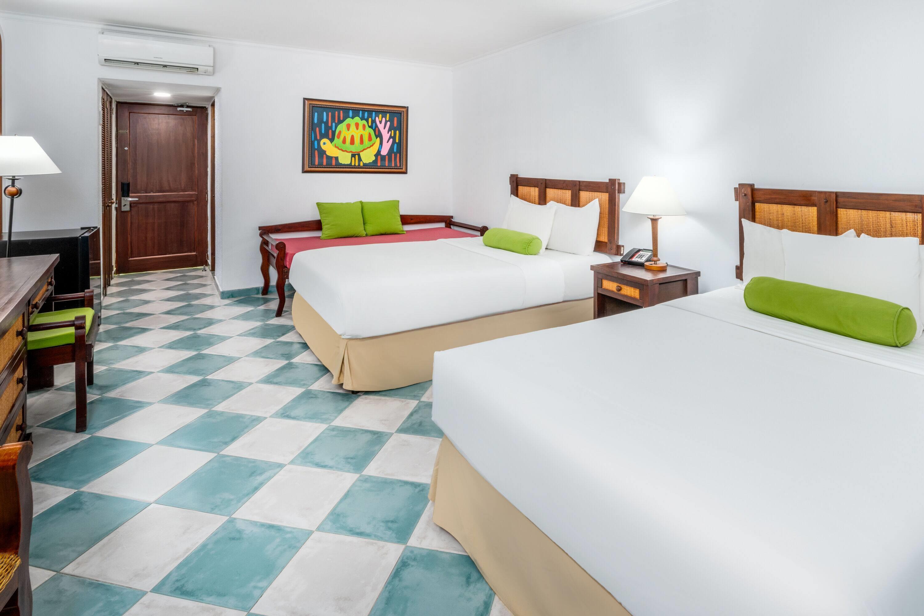 Quadruple Ocean View Two Double Beds