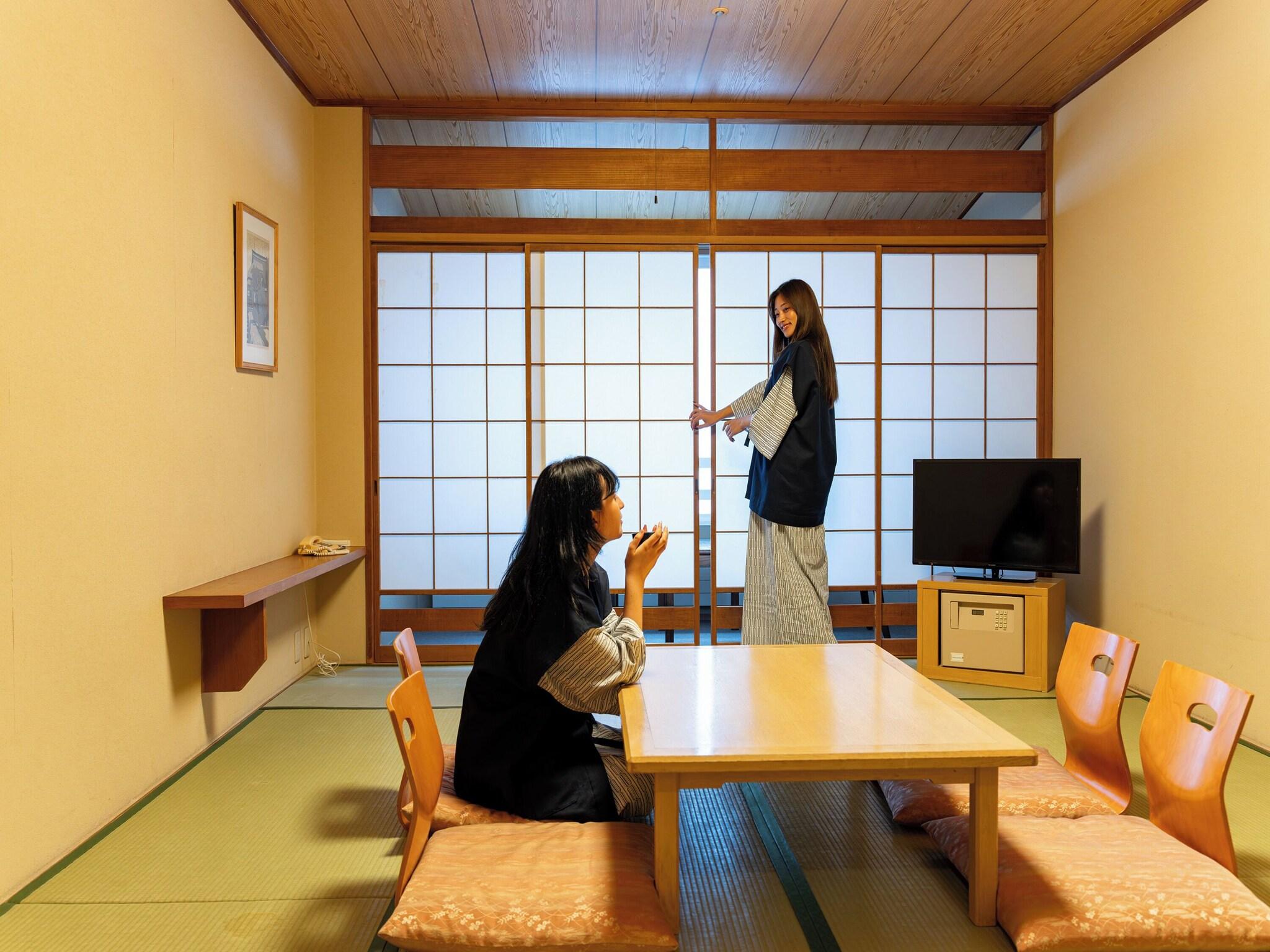 Family Room Japanese Room with Shared Bathroom
