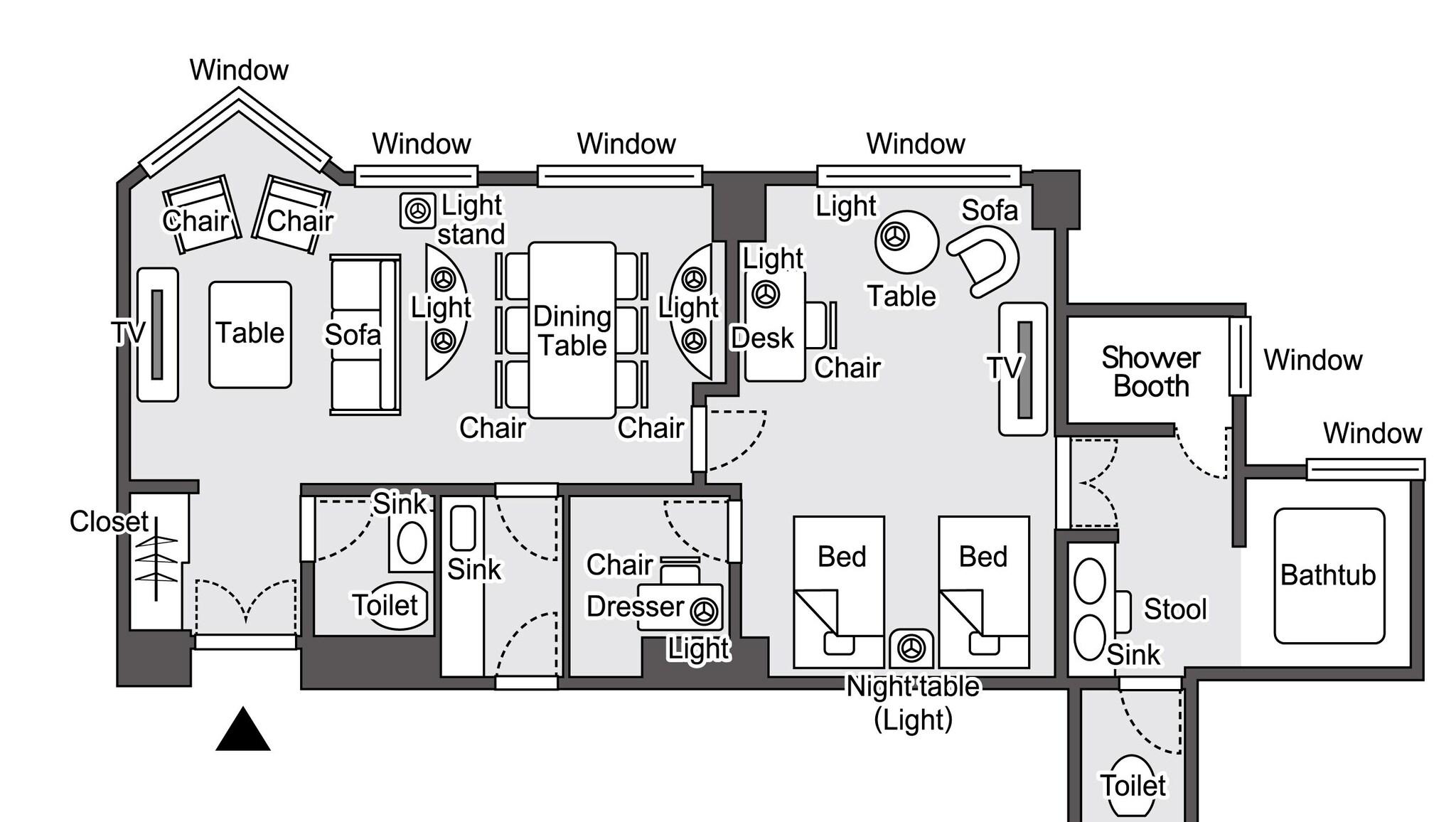 Suite Two Double Beds Non Smoking