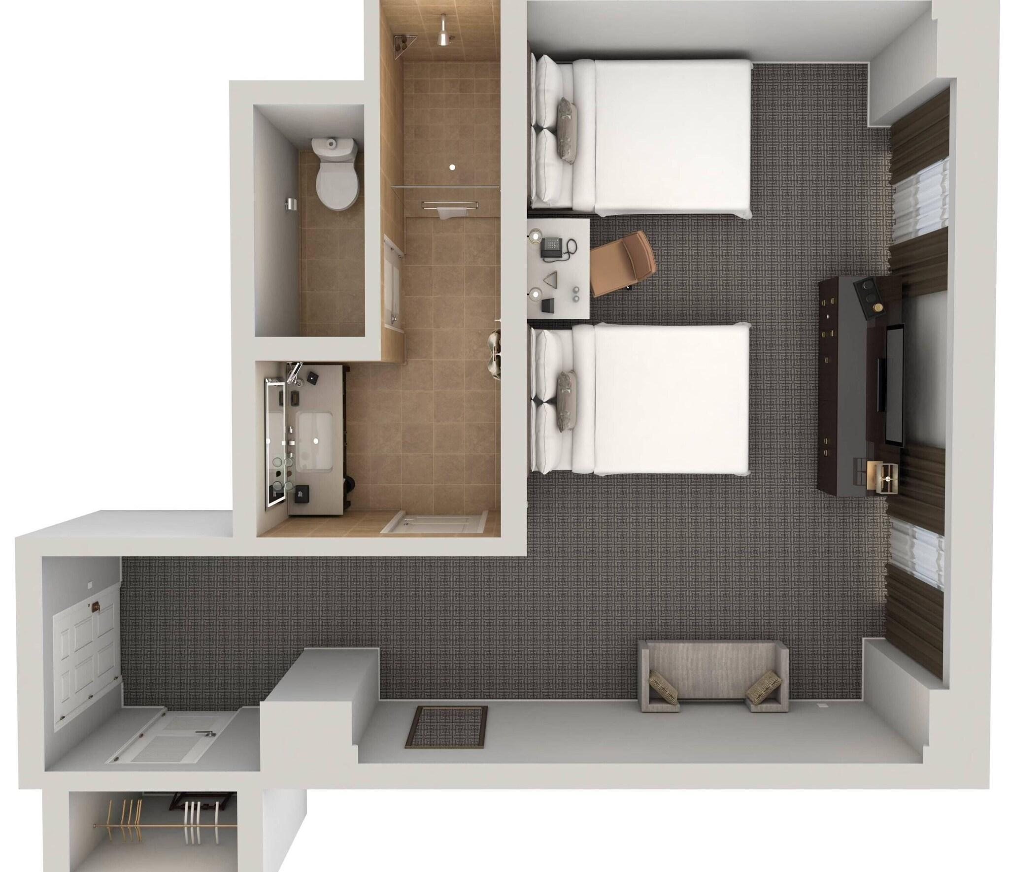 Quadruple Two Double Beds