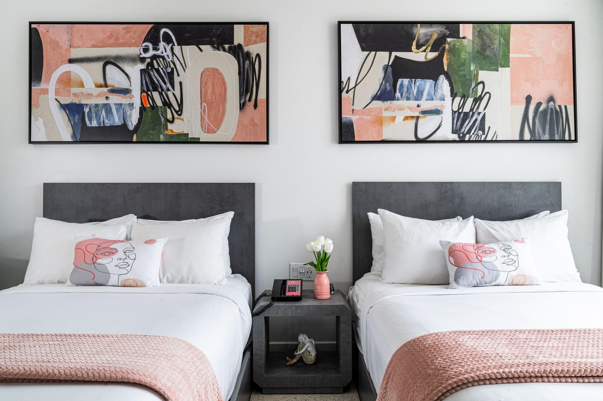 Twin Two Double Beds