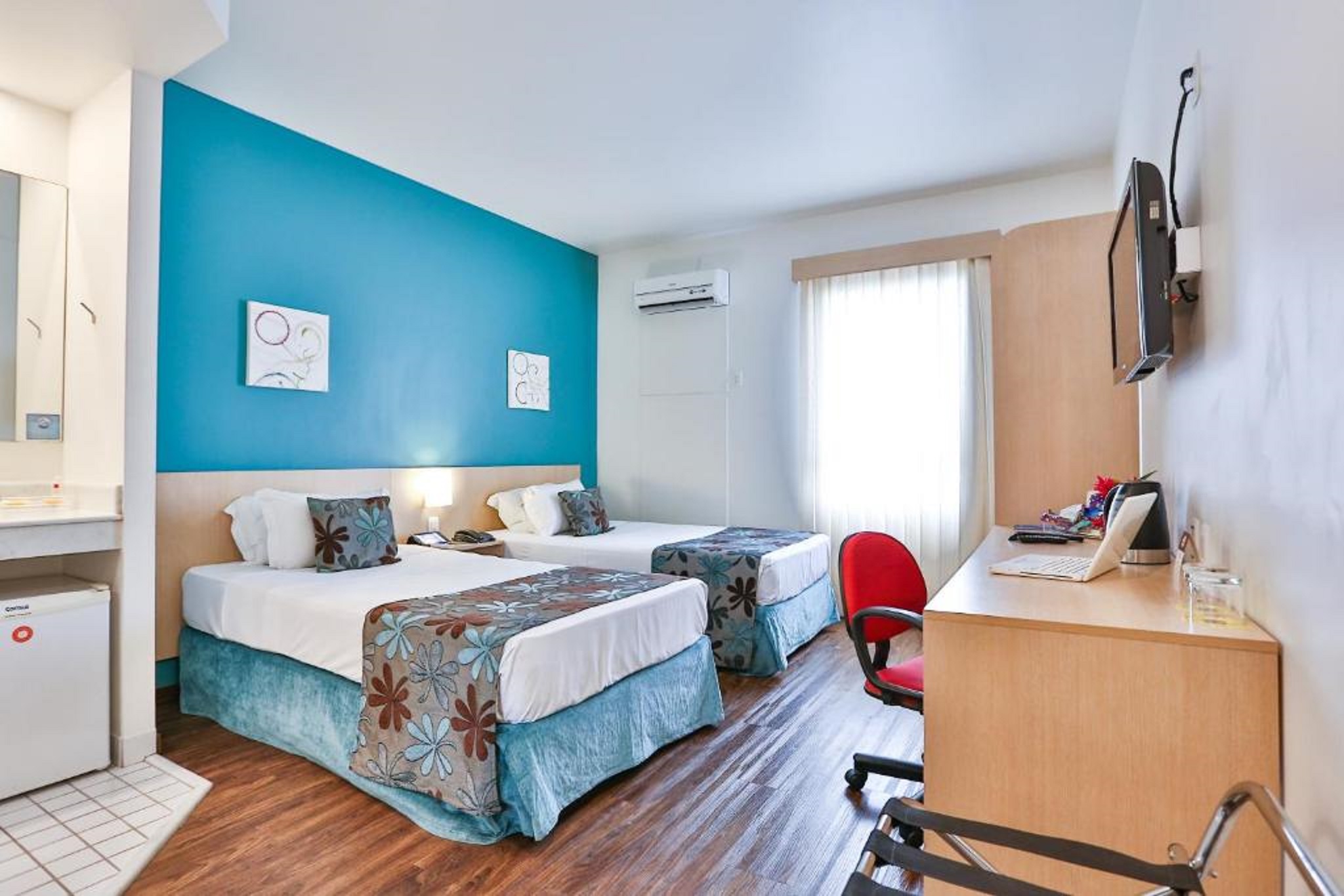 Twin Two Double Beds