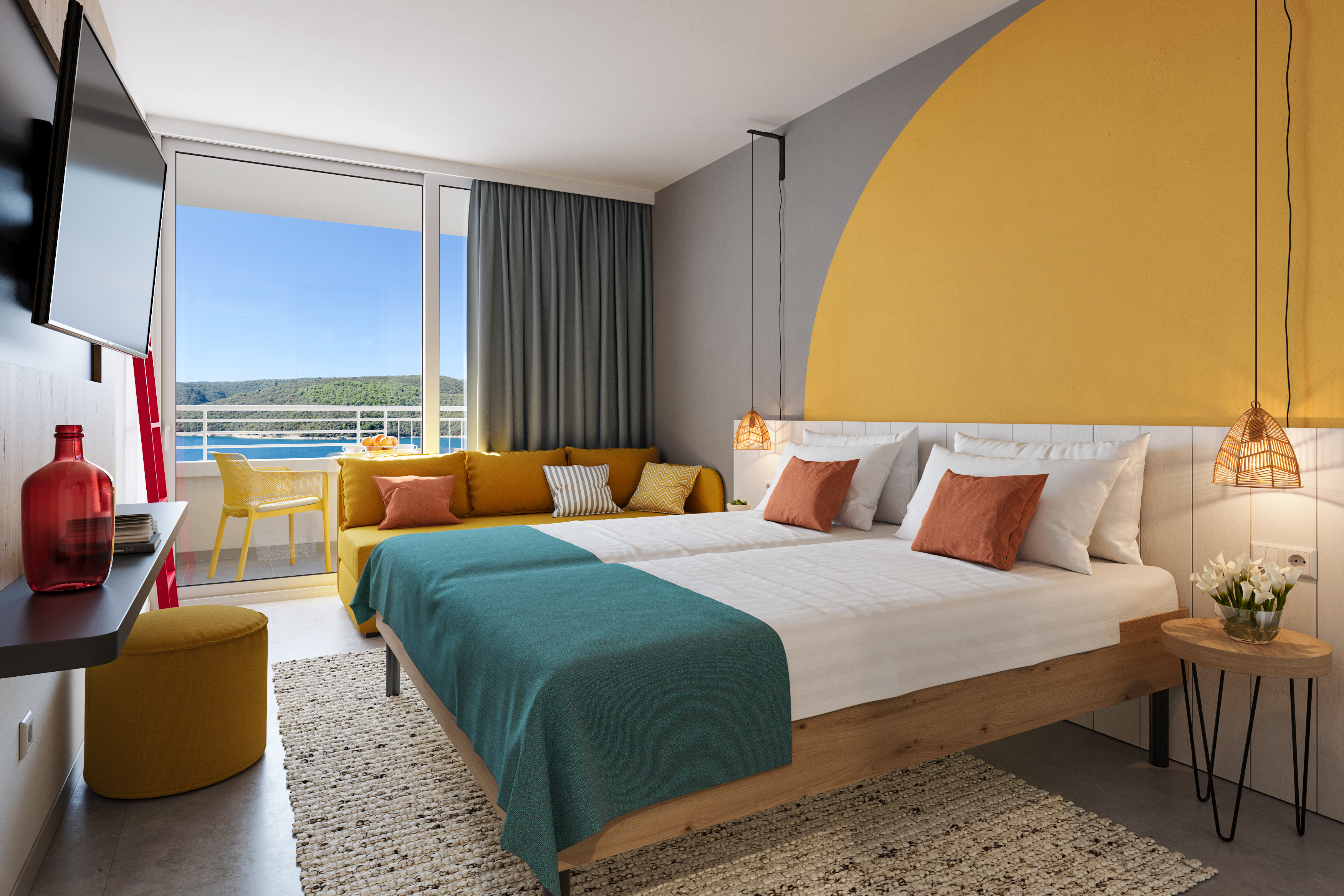 Triple Superior Side Sea View