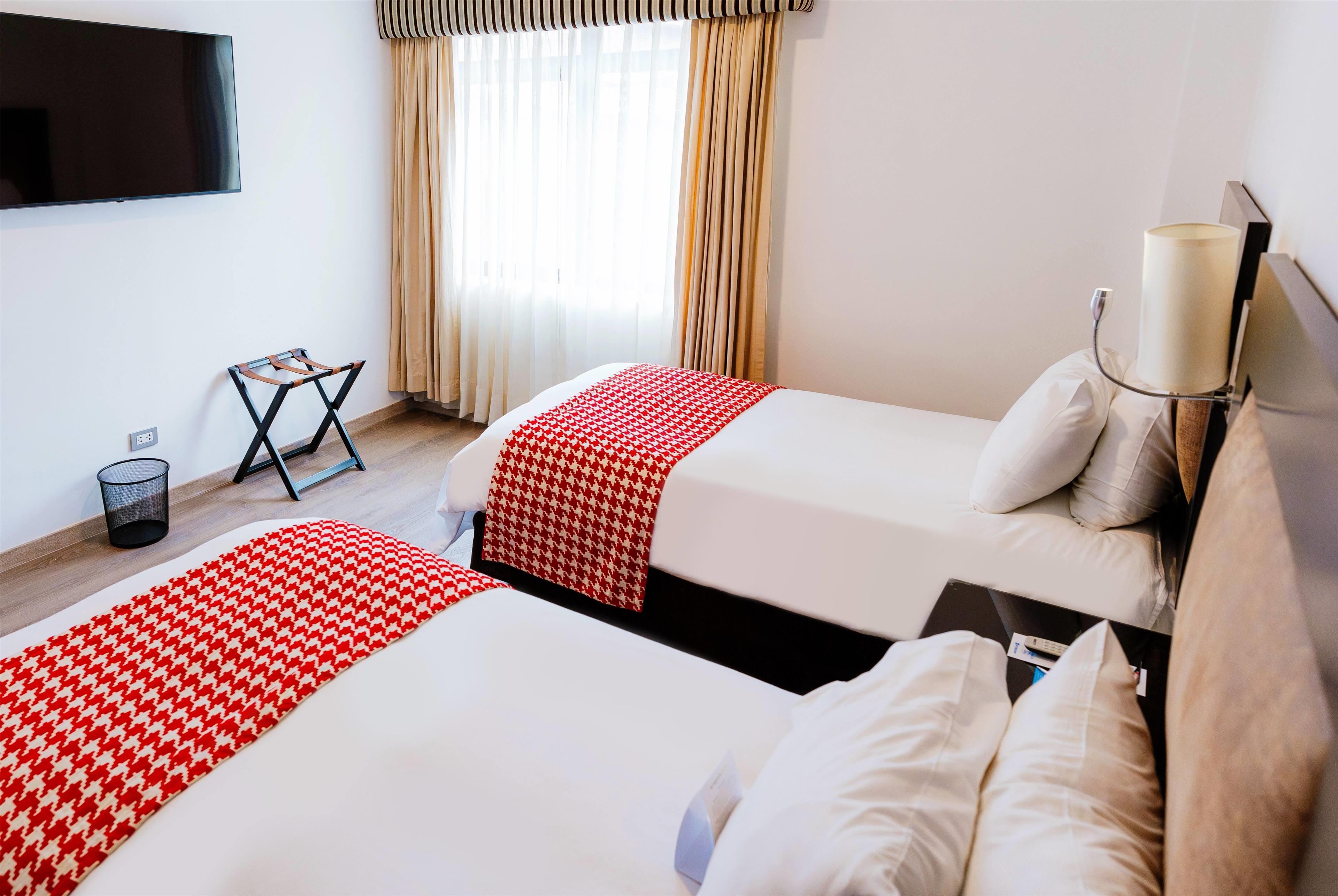 Twin Two Double Beds