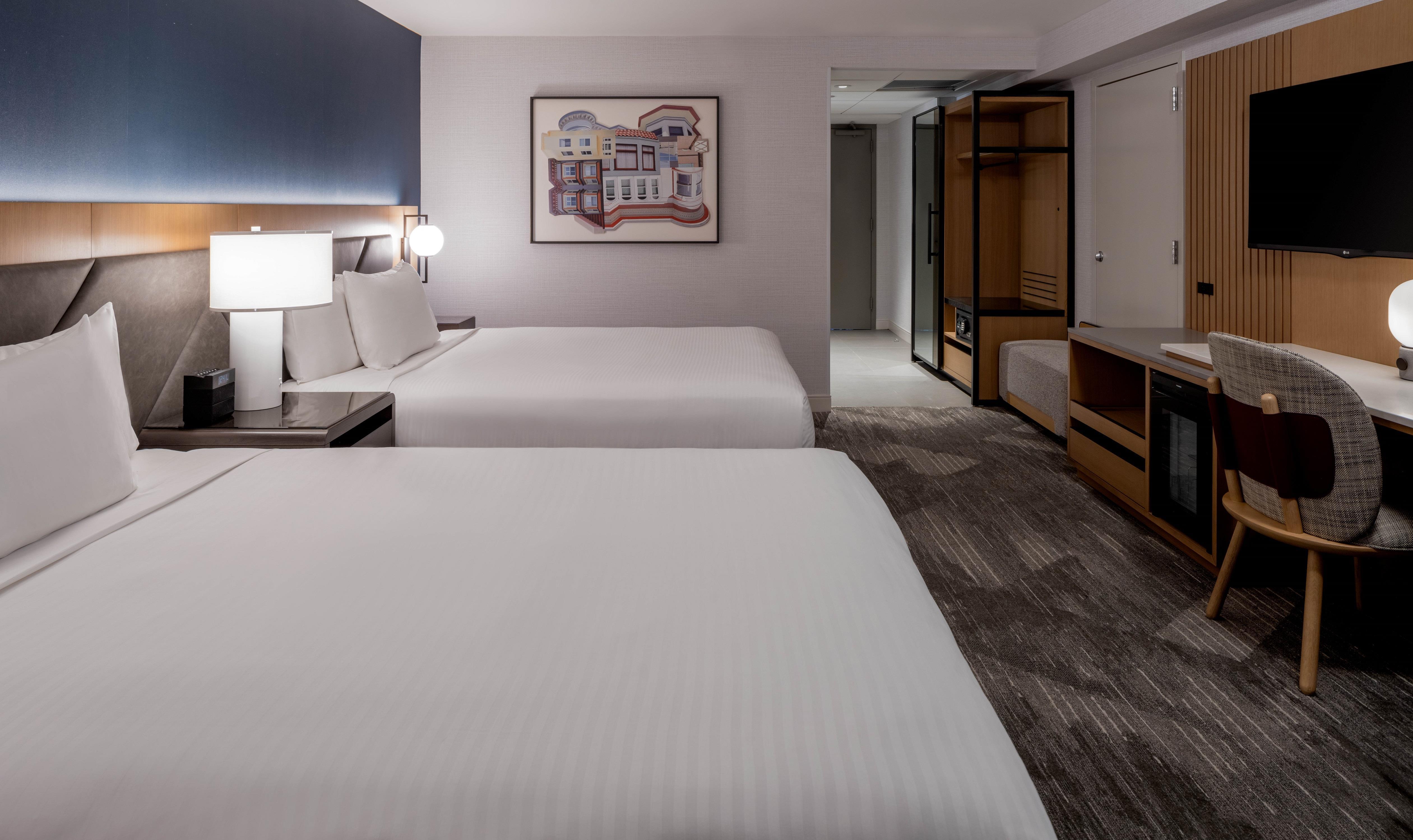 Quadruple City View Two Double Beds