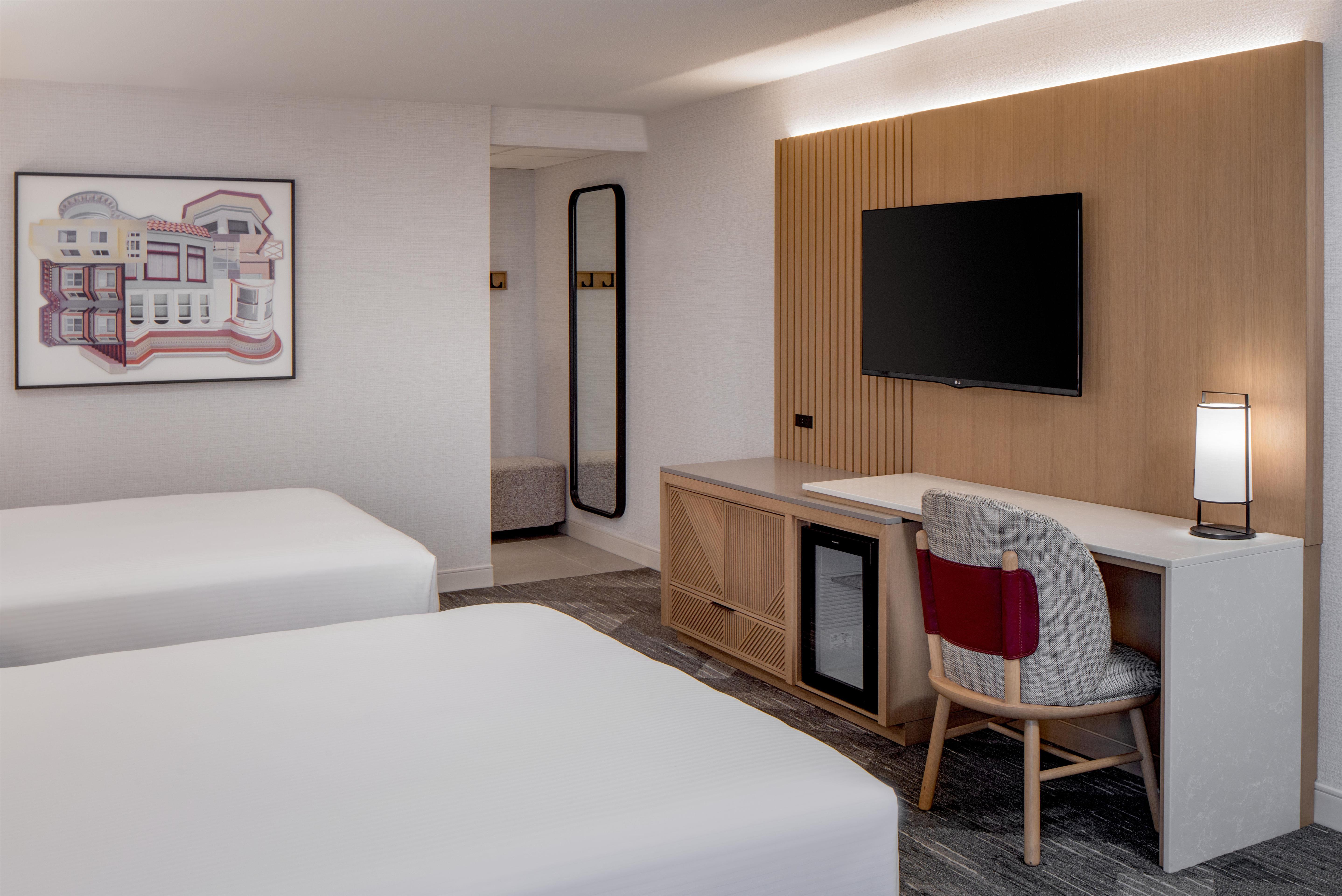 Quadruple City View Two Double Beds