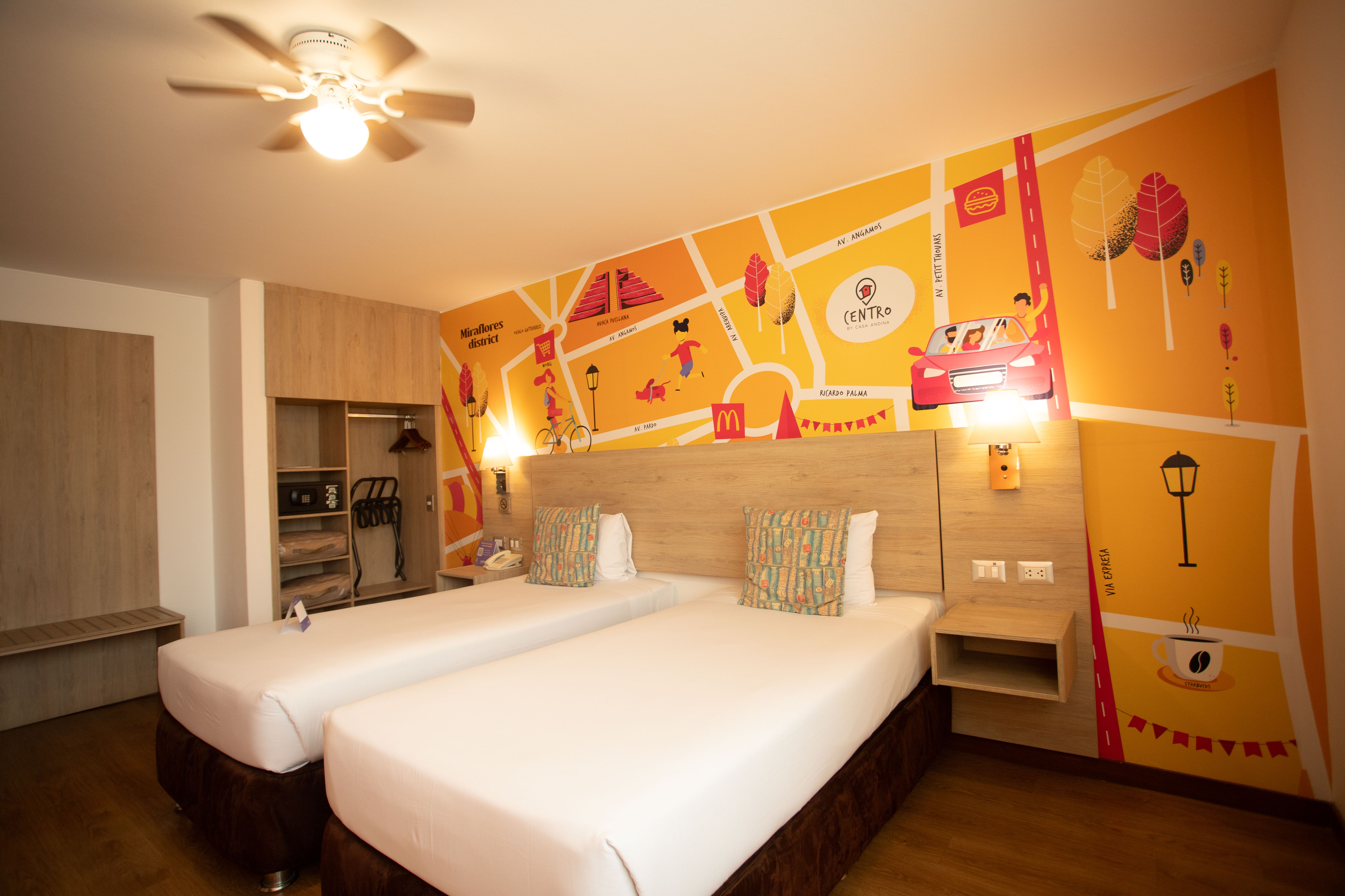 Twin Two Double Beds