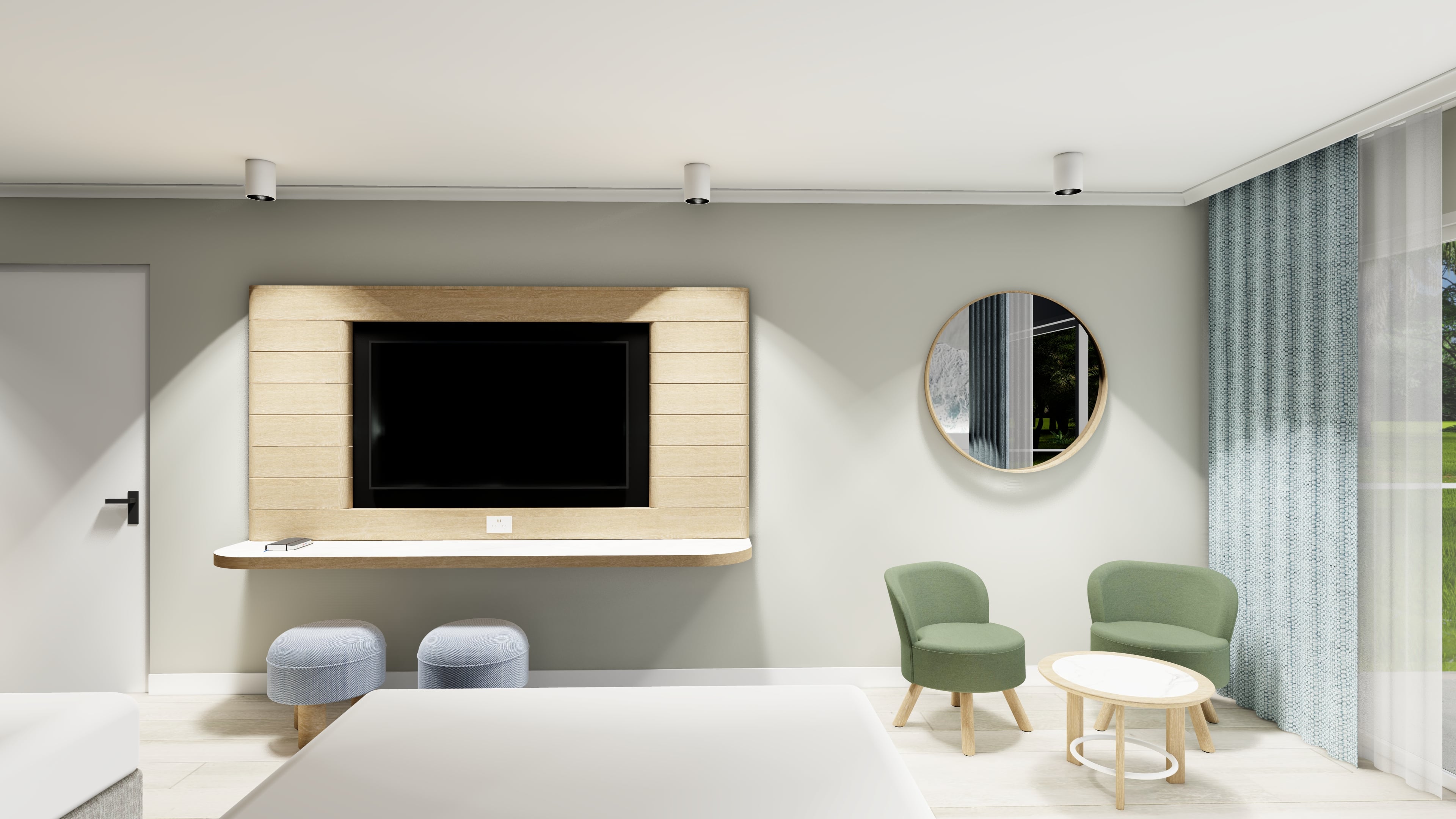 Twin Two Double Beds