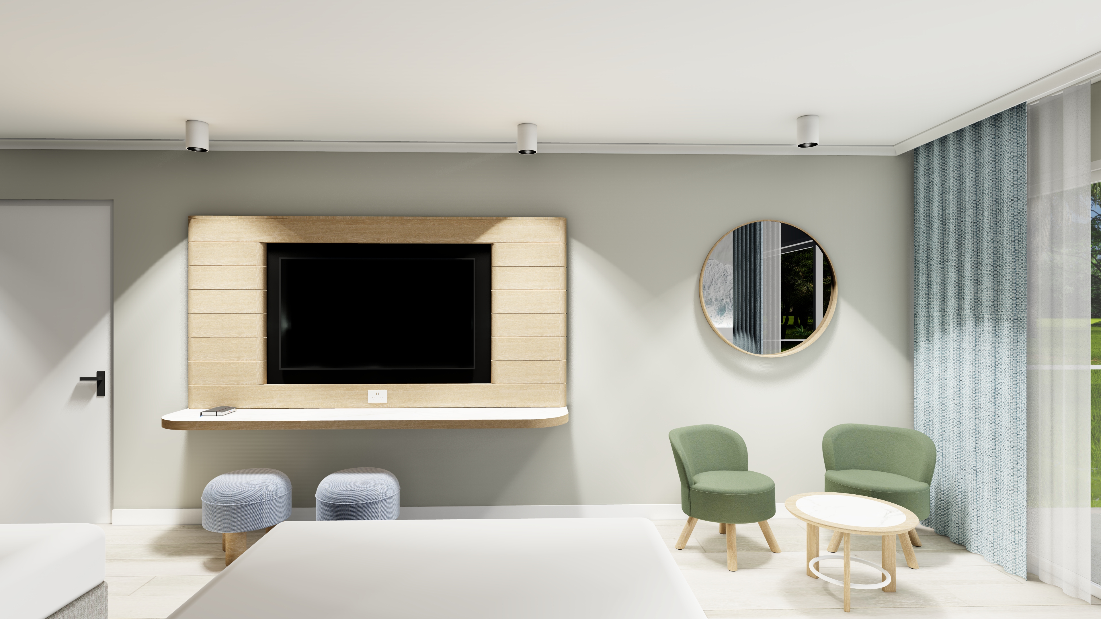 Twin Two Double Beds