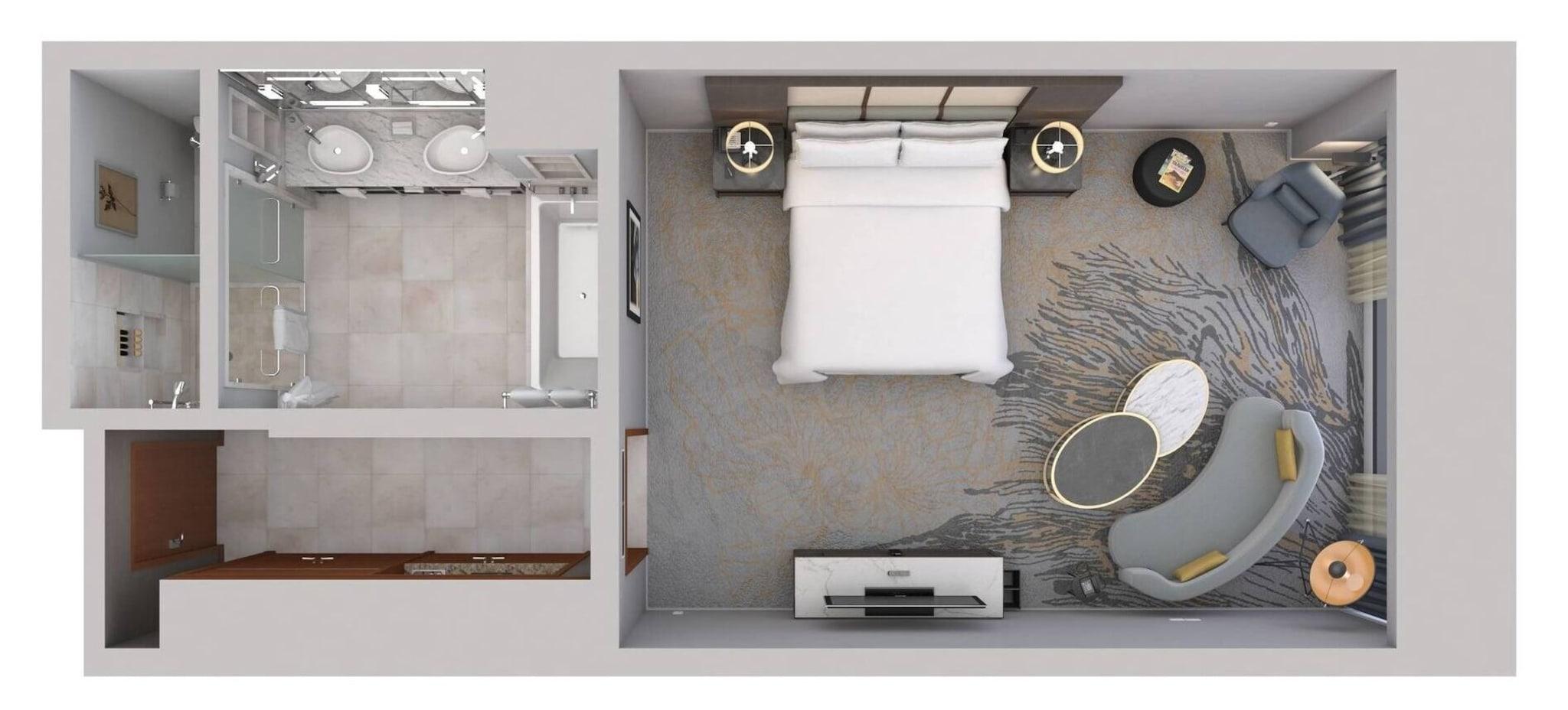 Double City View King Bed